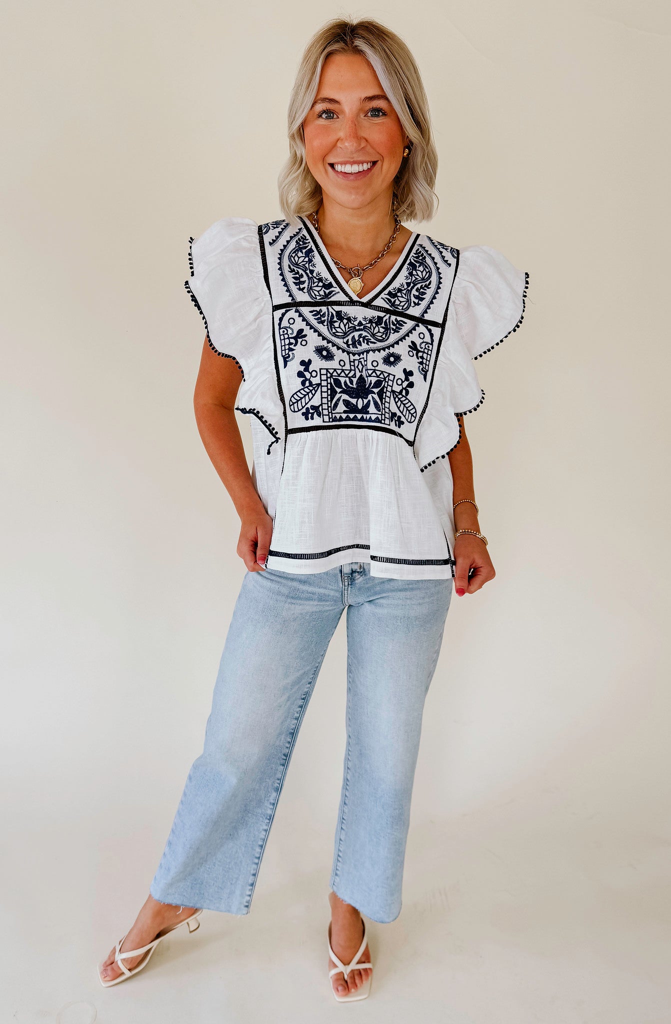 THE ELLA EMBROIDERED BLOUSE