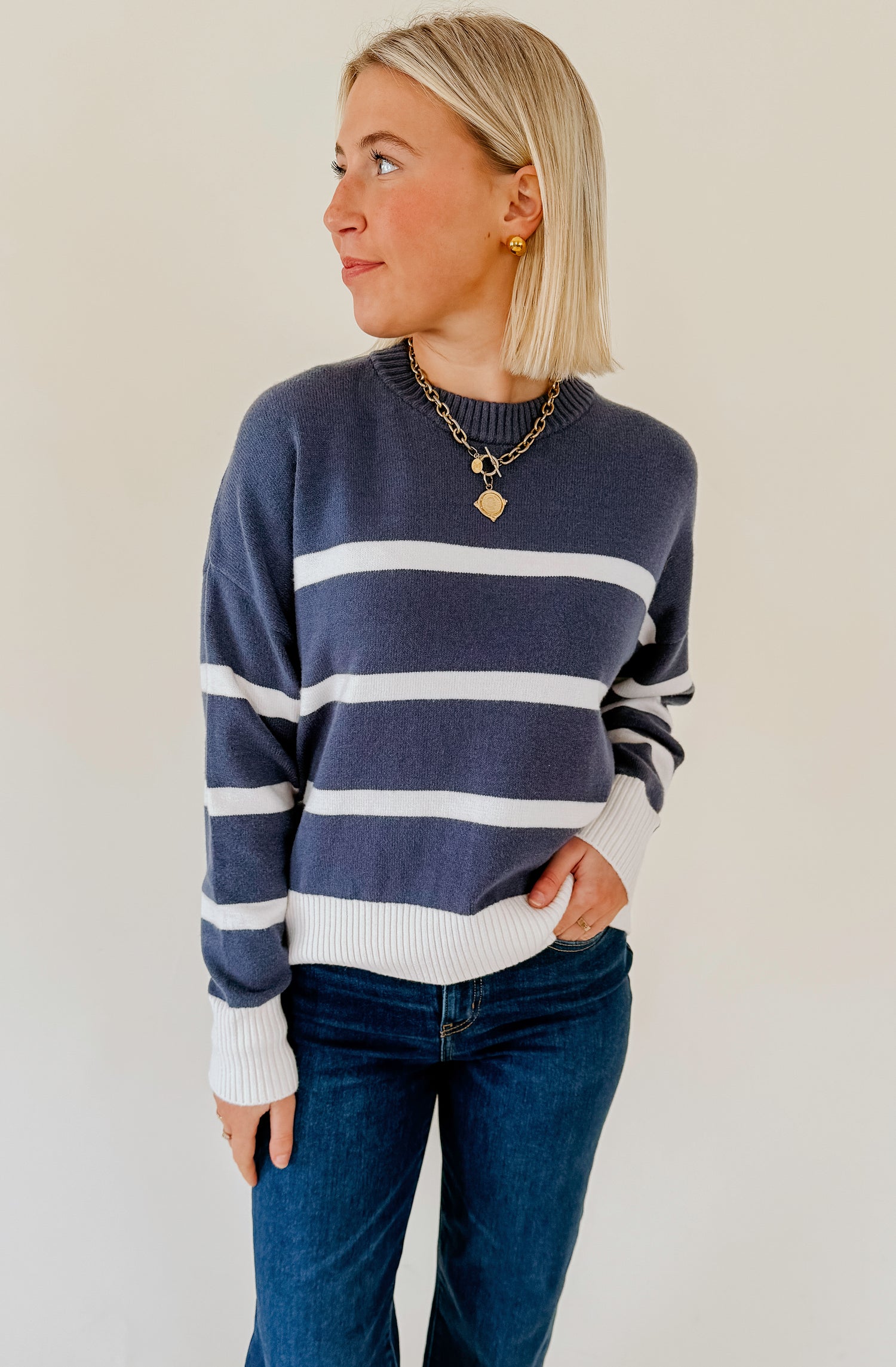 Z SUPPLY JORDANE STRIPED SWEATER