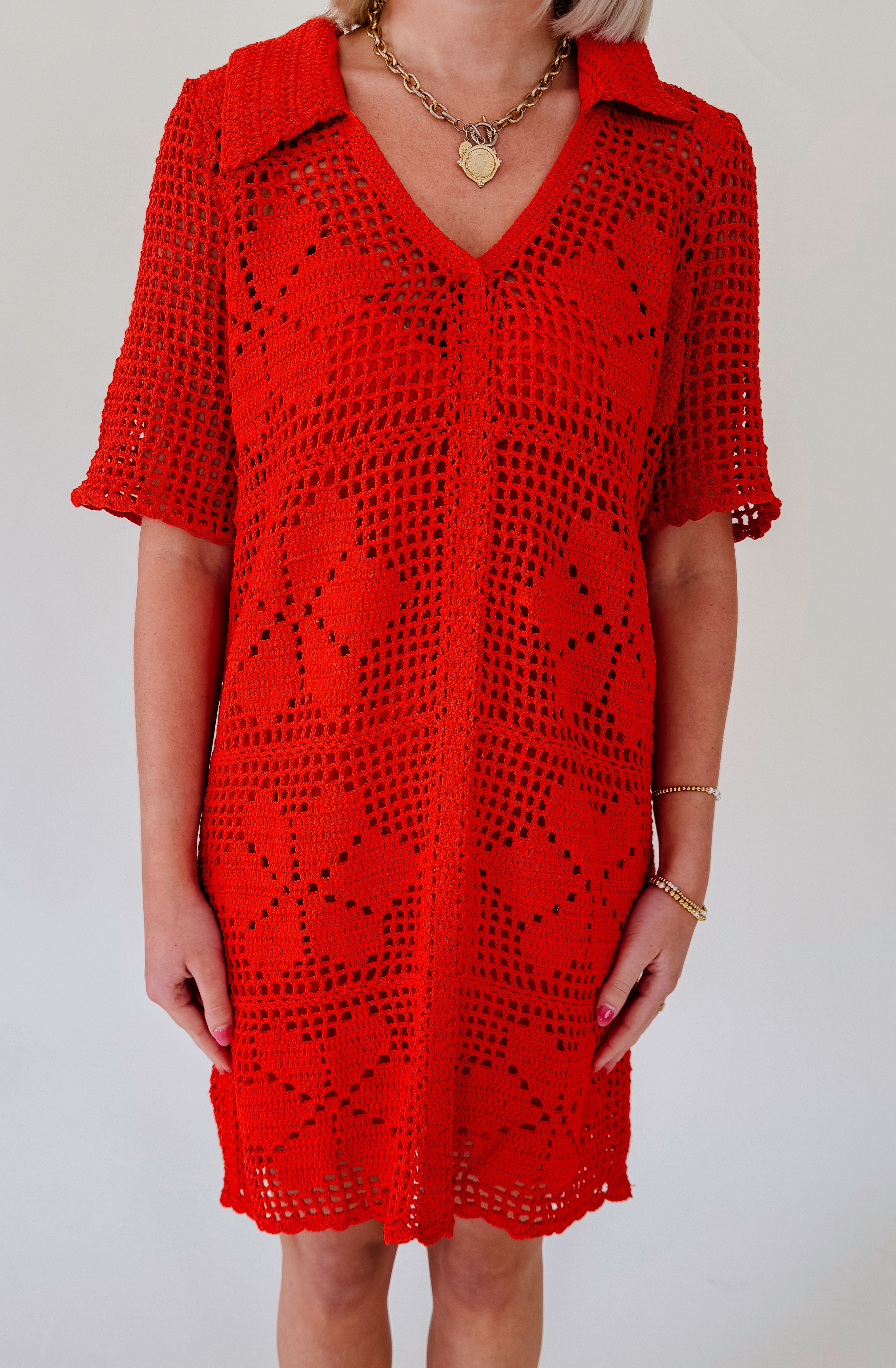 CLEOBELLA ILEANNA CROCHET MINI DRESS