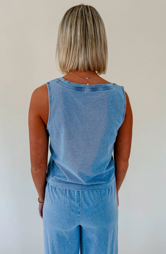 Z SUPPLY SLOANE V-NECK DENIM TANK