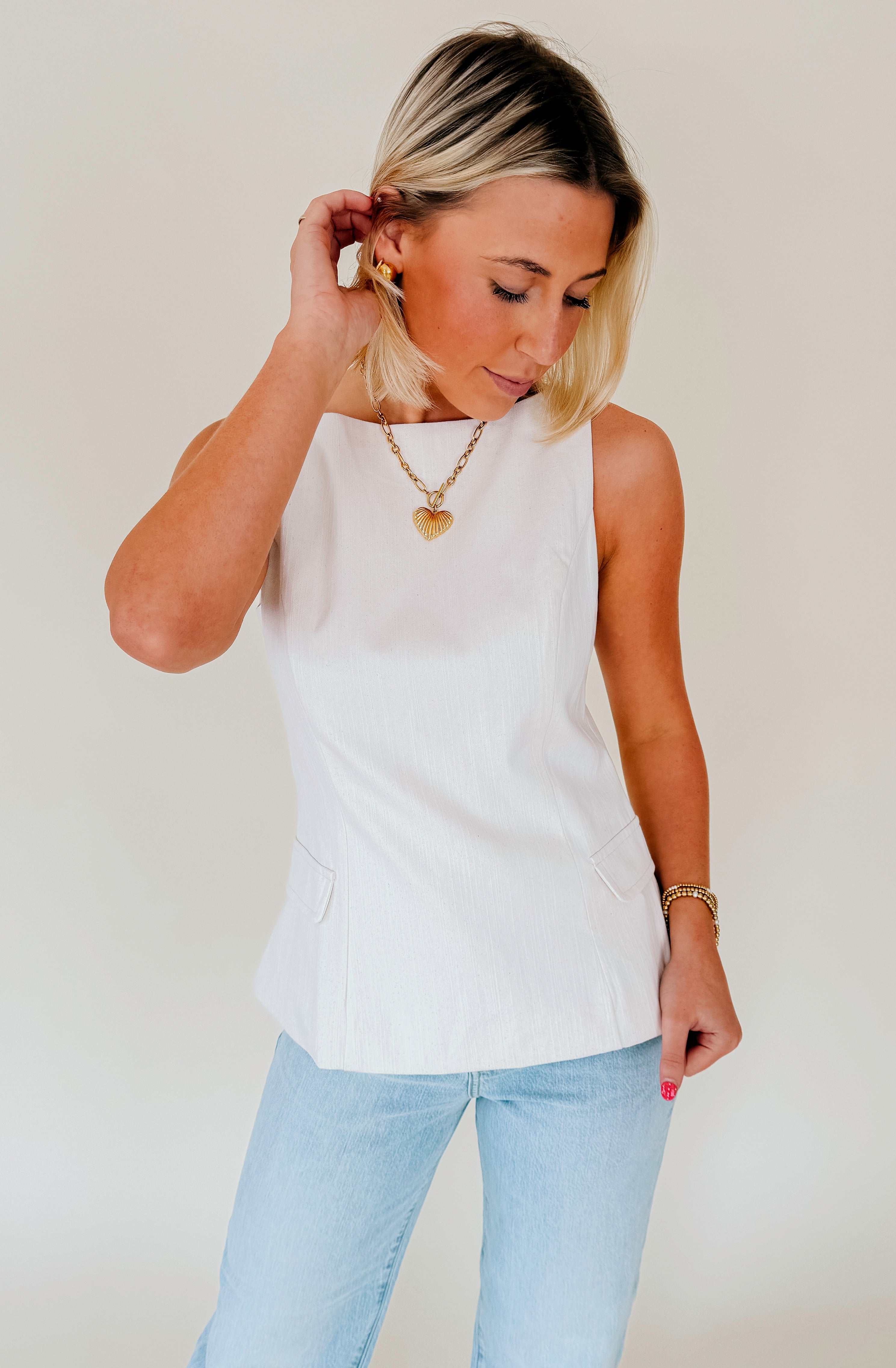 LINE AND DOT VENI TOP