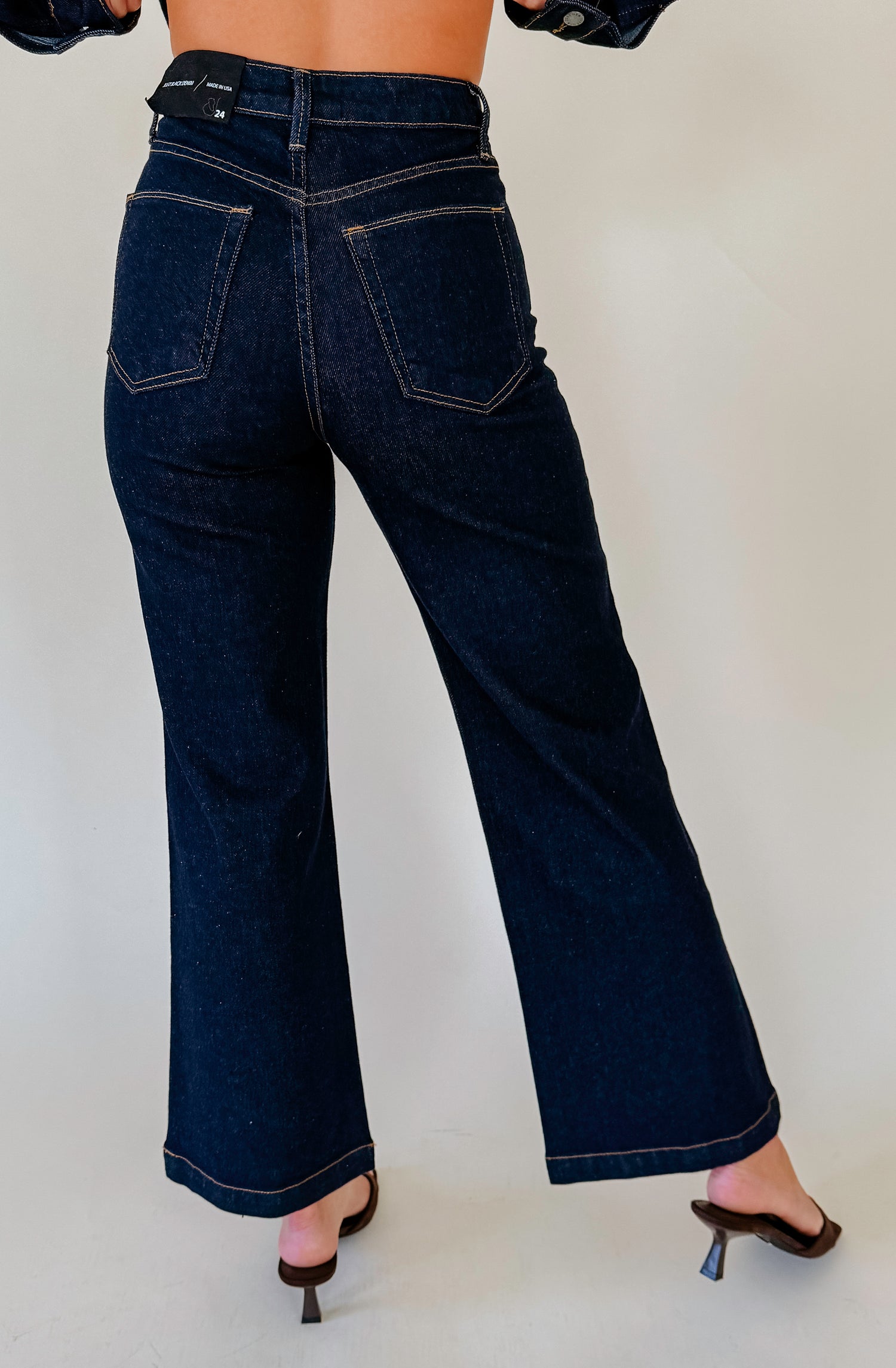 CANADIAN TUXEDO WIDE LEG PANT