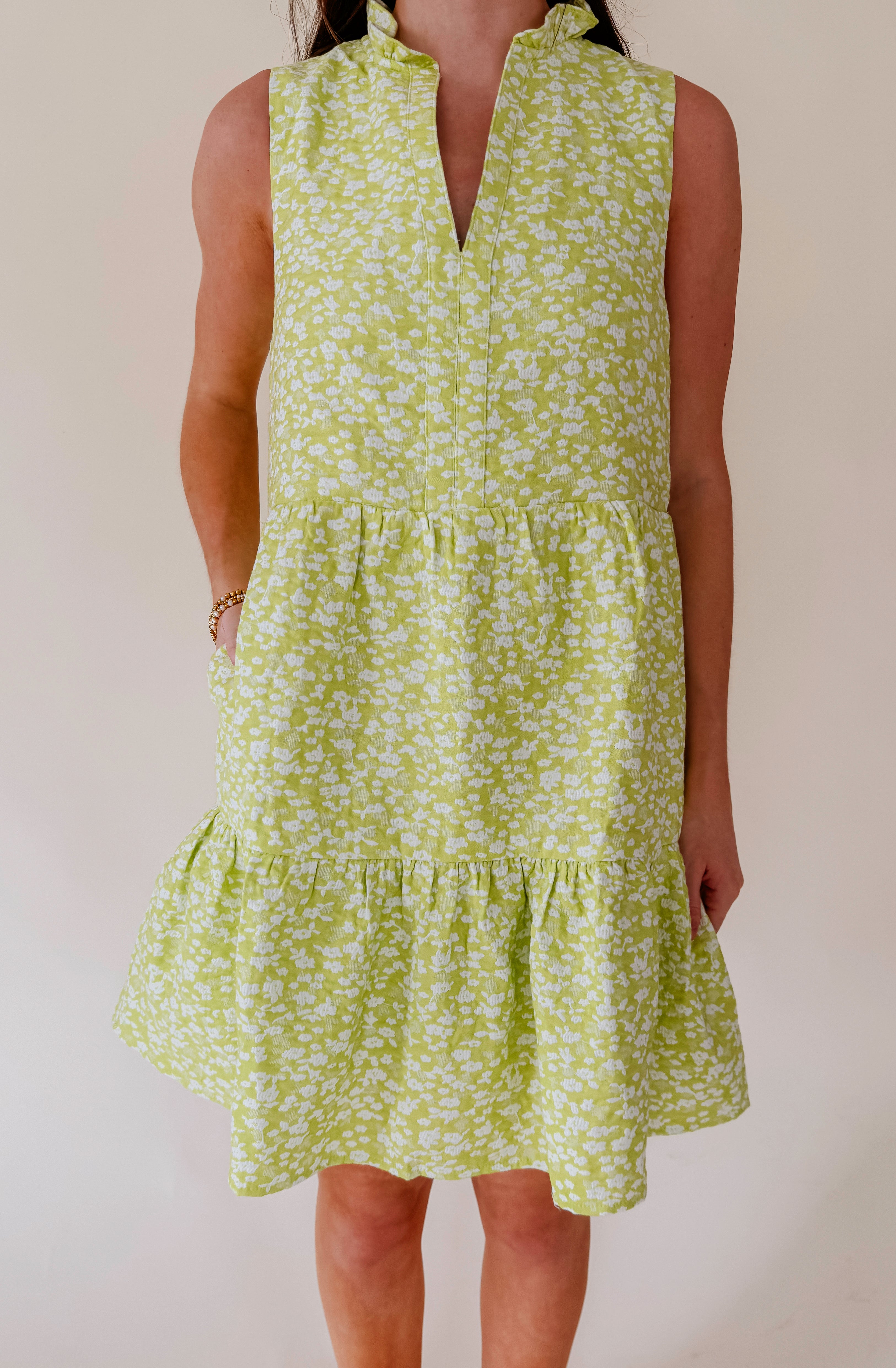 ON THE ROCKS TEXTURED DRESS