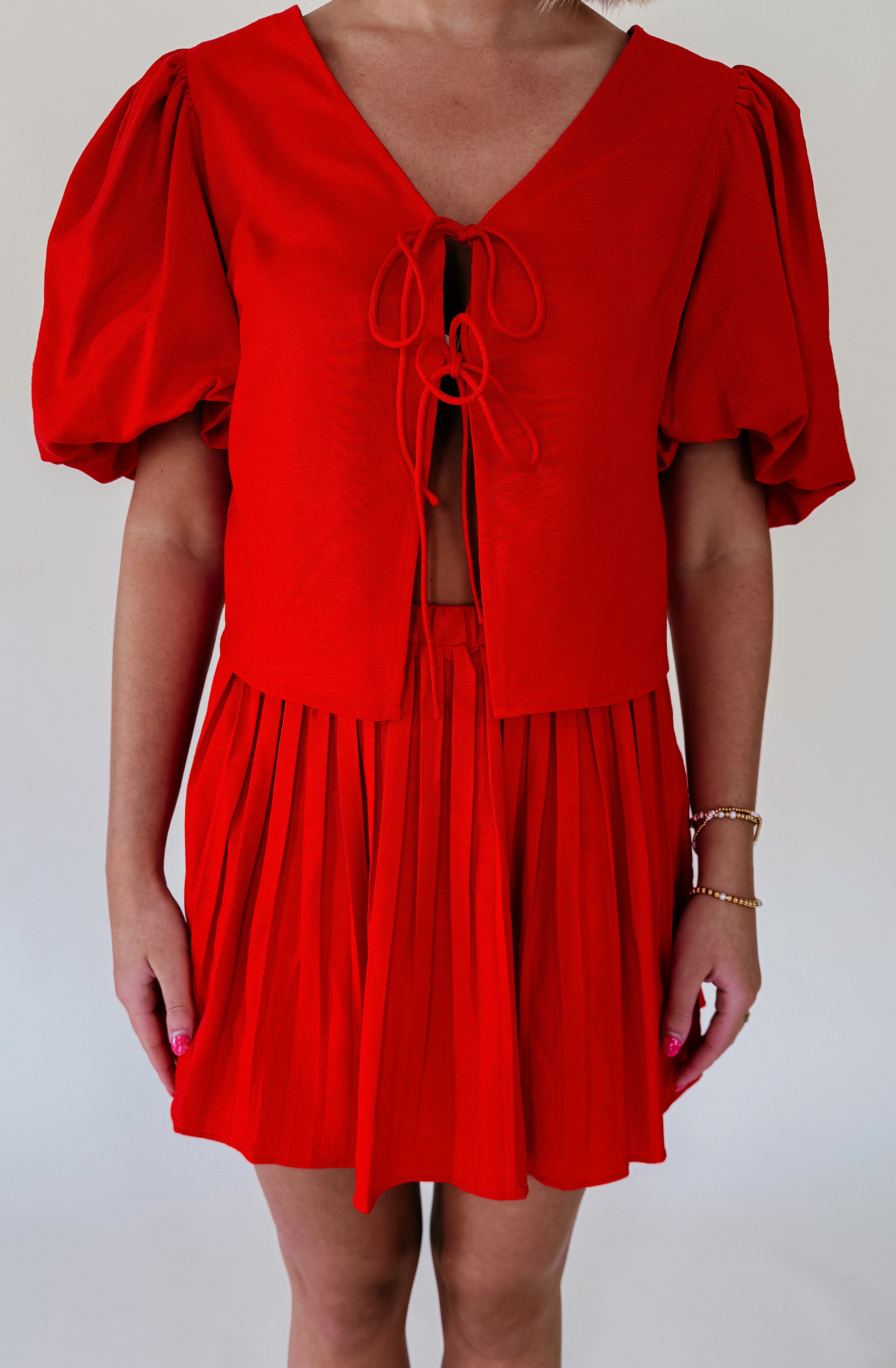 ARIA TIE FRONT BLOUSE