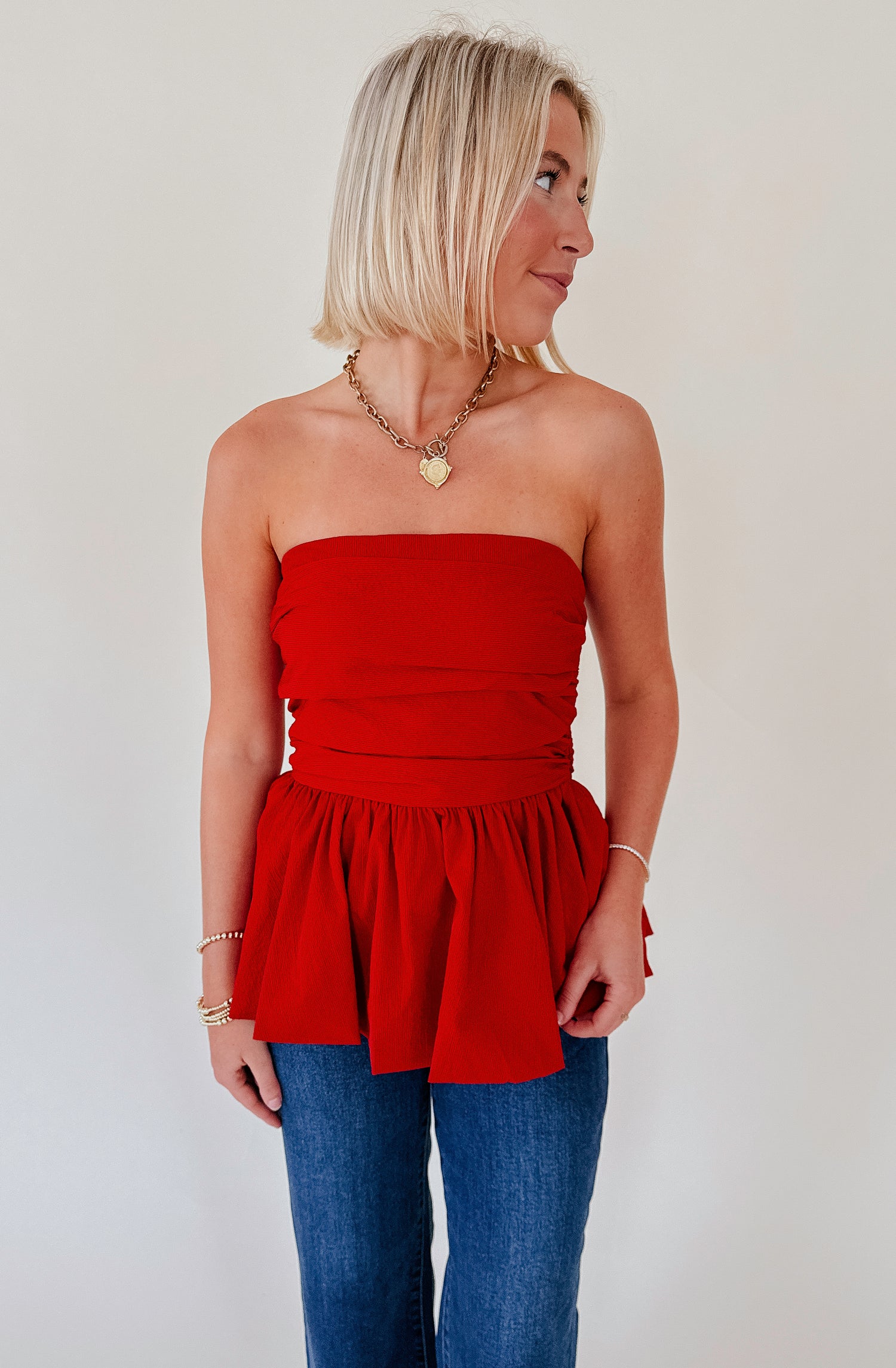 SUCH A SCORE STRAPLESS TOP