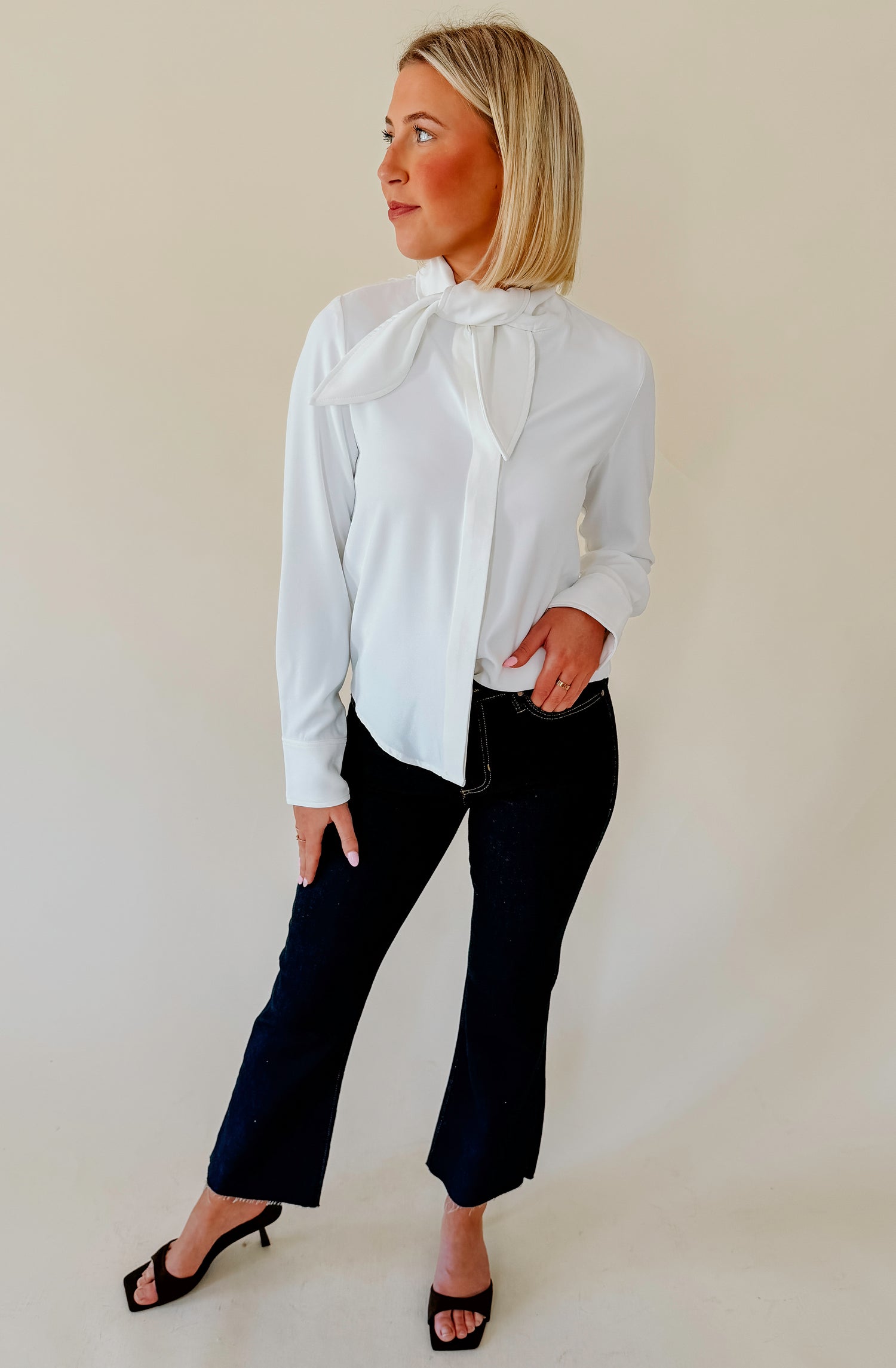 LINE AND DOT SEREN TIED BLOUSE