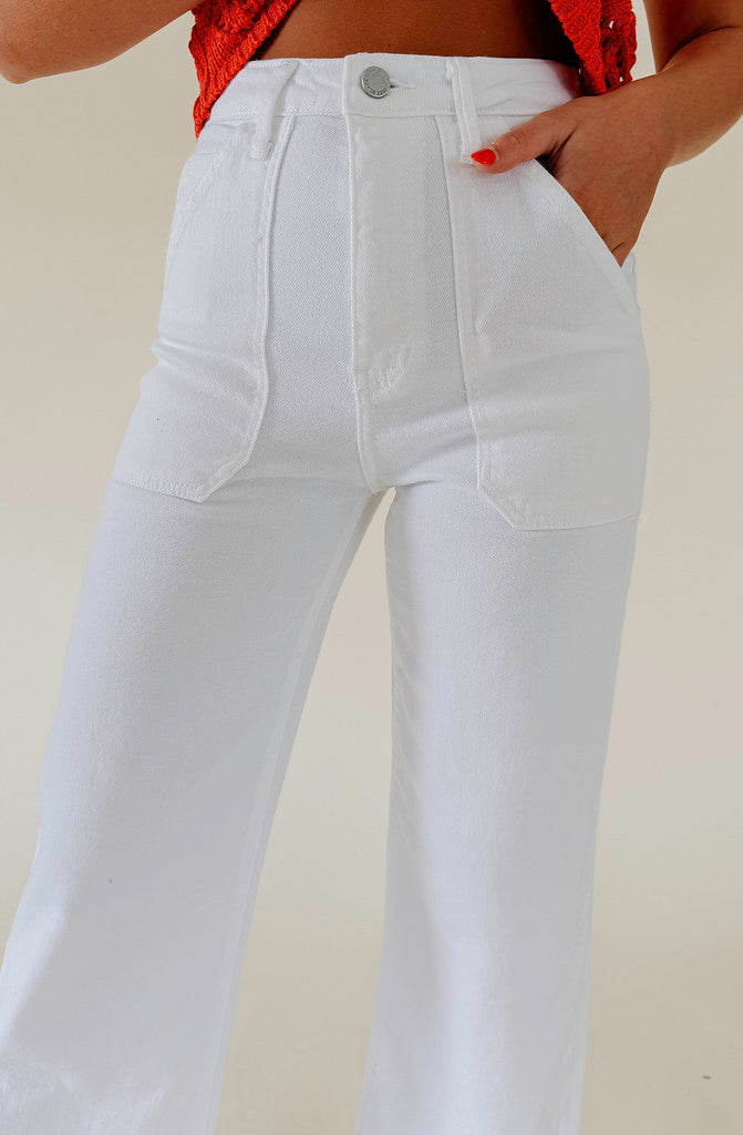 JUST BLACK HIGH RISE WIDE LEG PANT