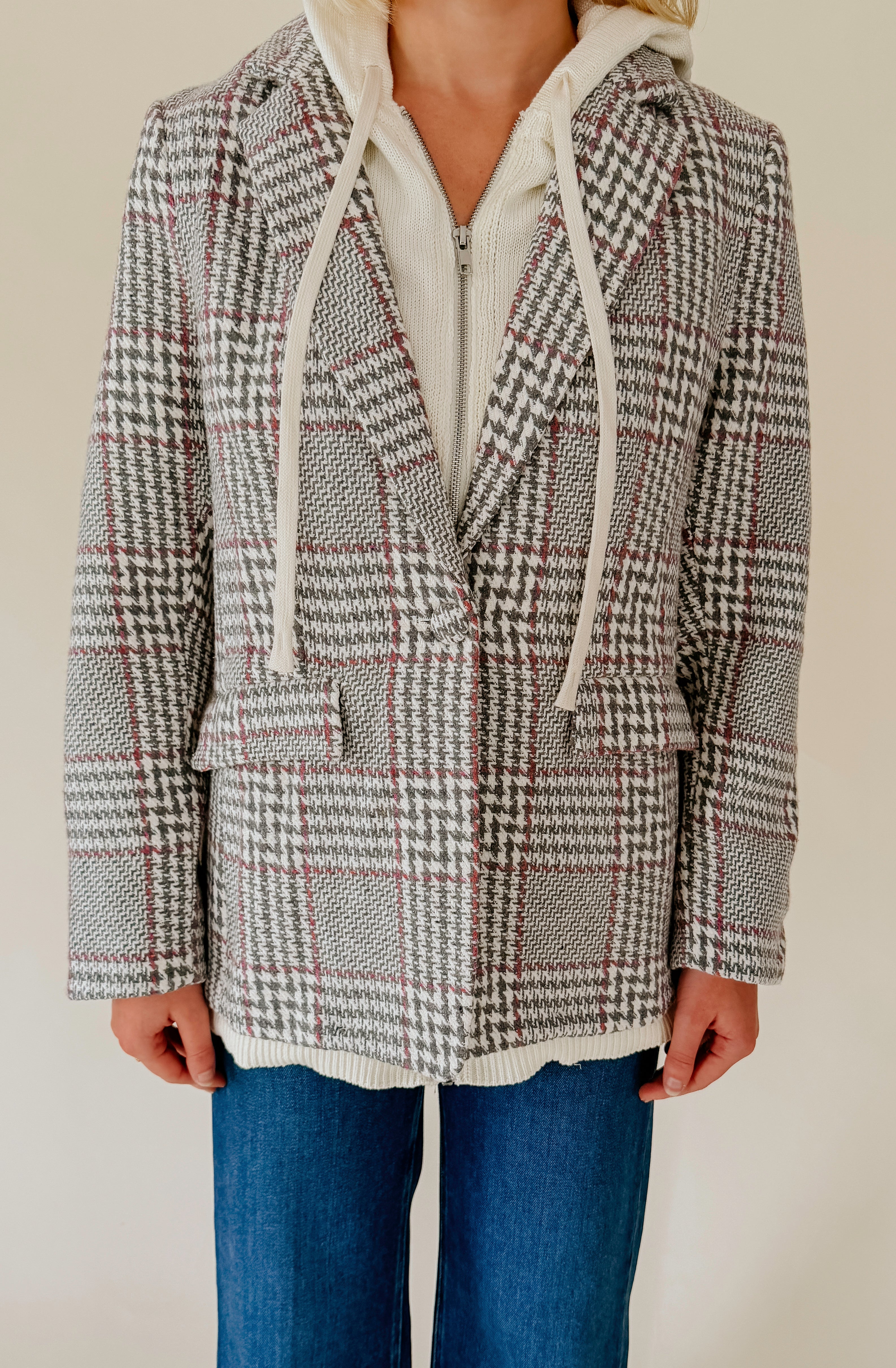 DOUBLE TROUBLE HOODIE BLAZER