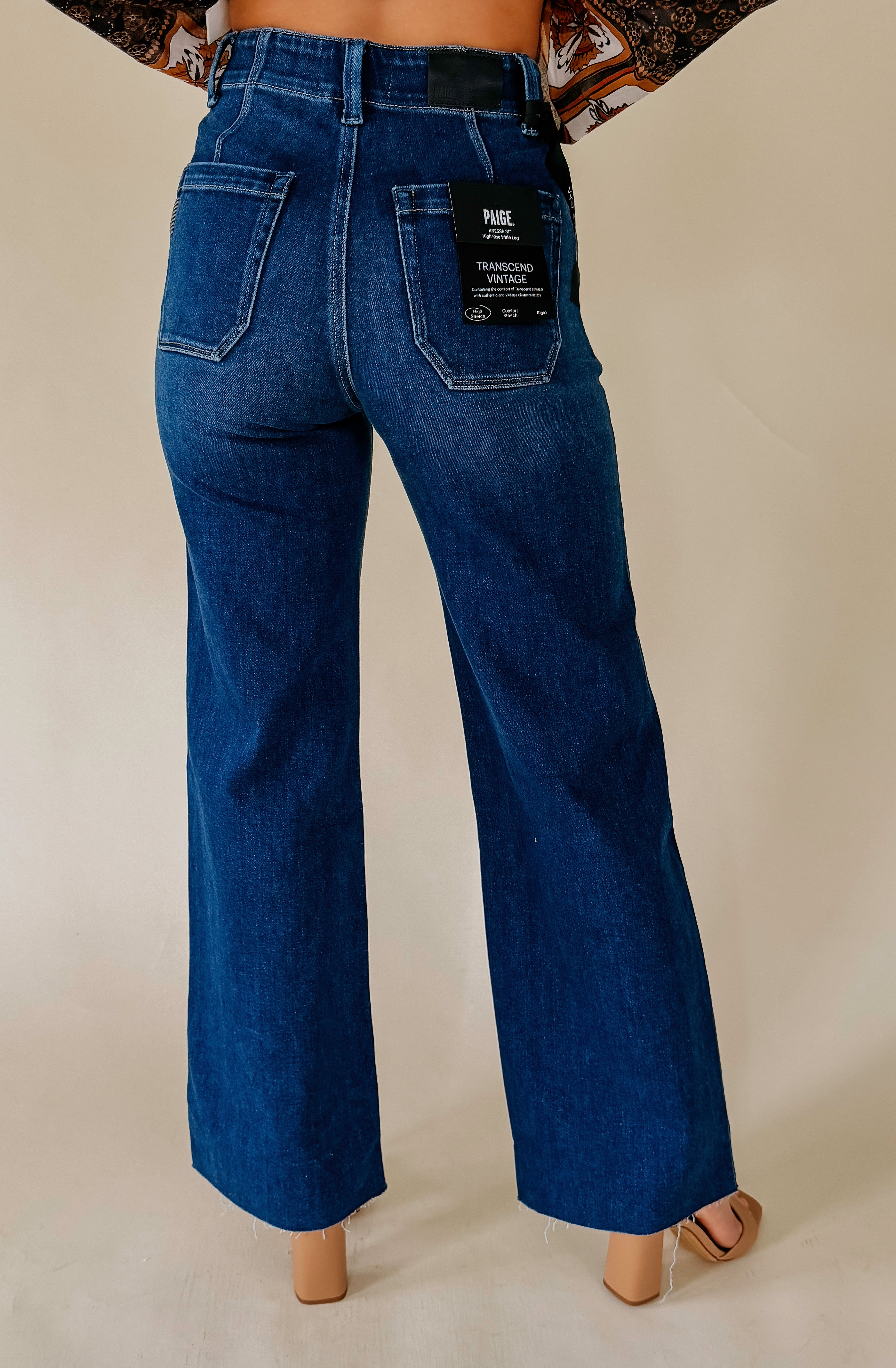 PAIGE ANESSA 31" UTILITY POCKET DENIM