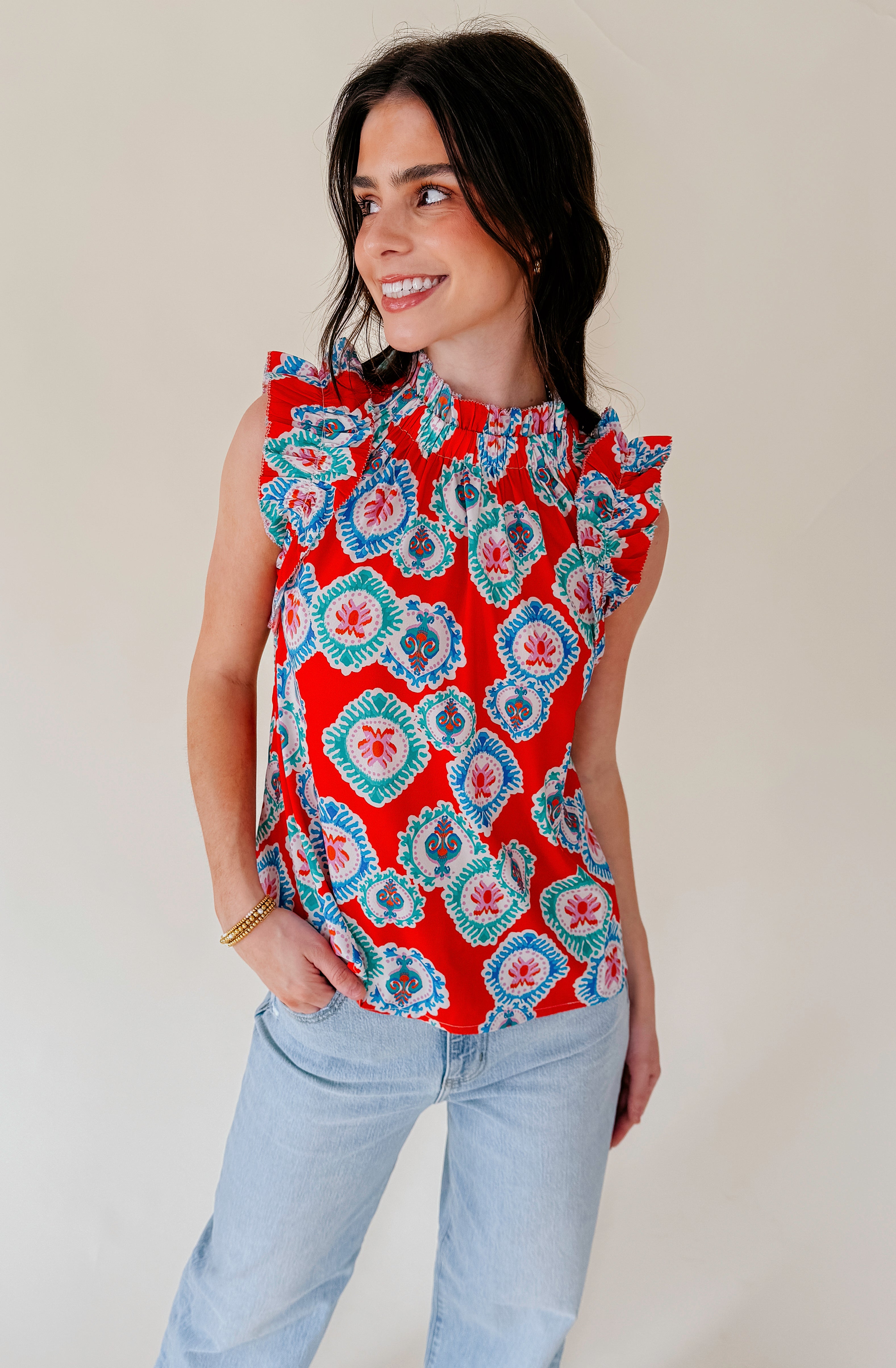 PALM SPRINGS PRINTED BLOUSE