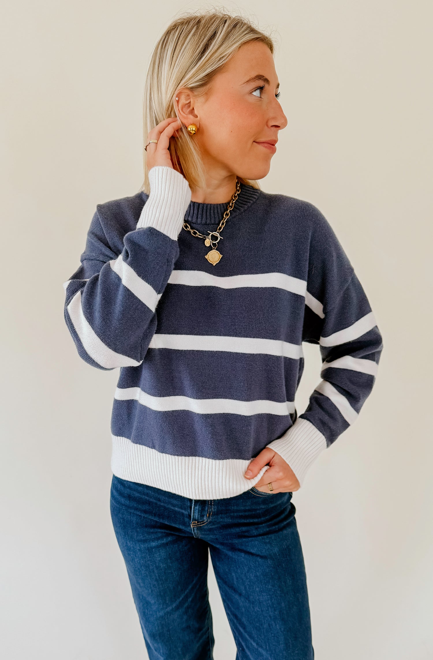 Z SUPPLY JORDANE STRIPED SWEATER