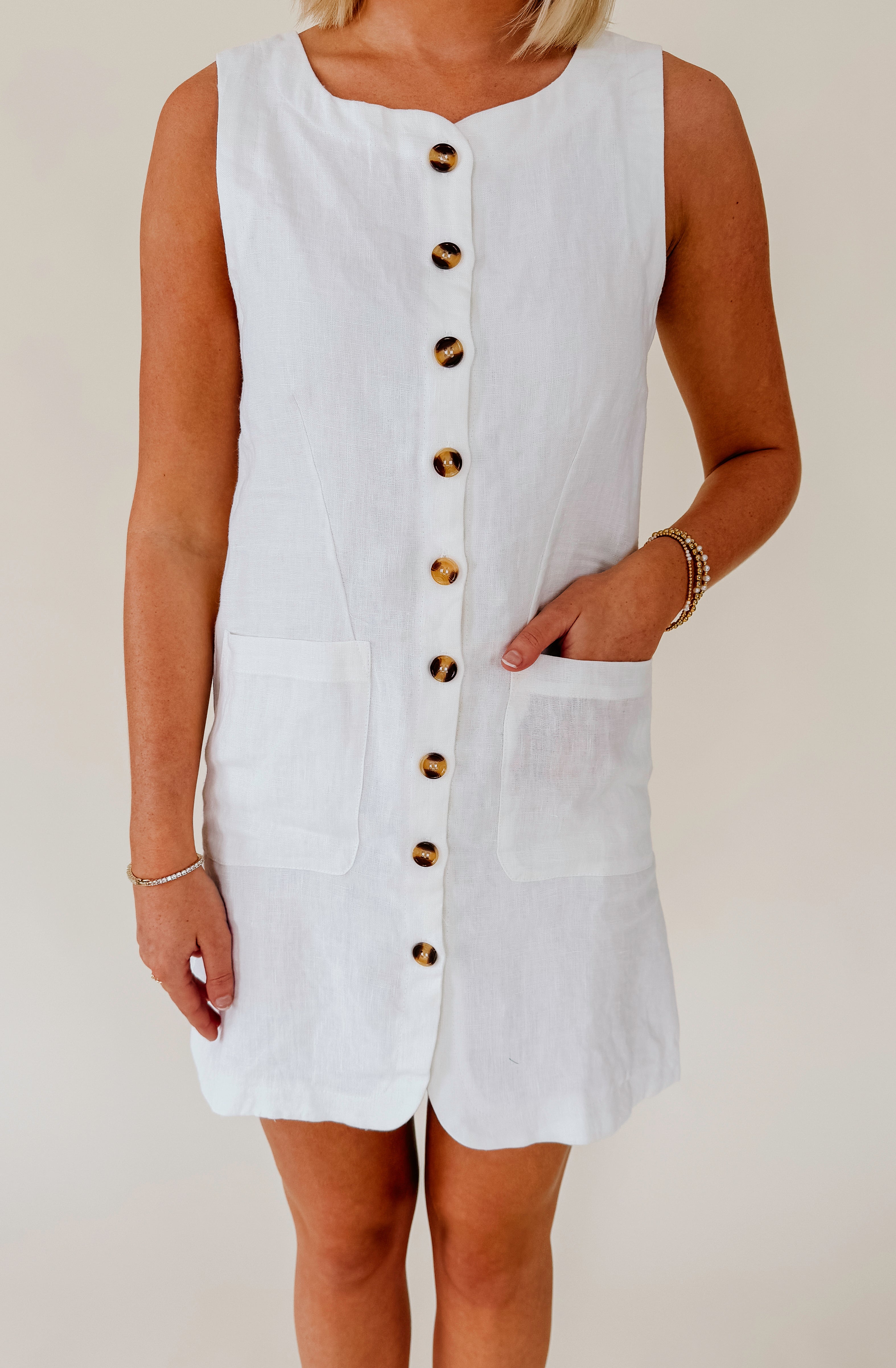 ON THE GO BUTTONED DRESS