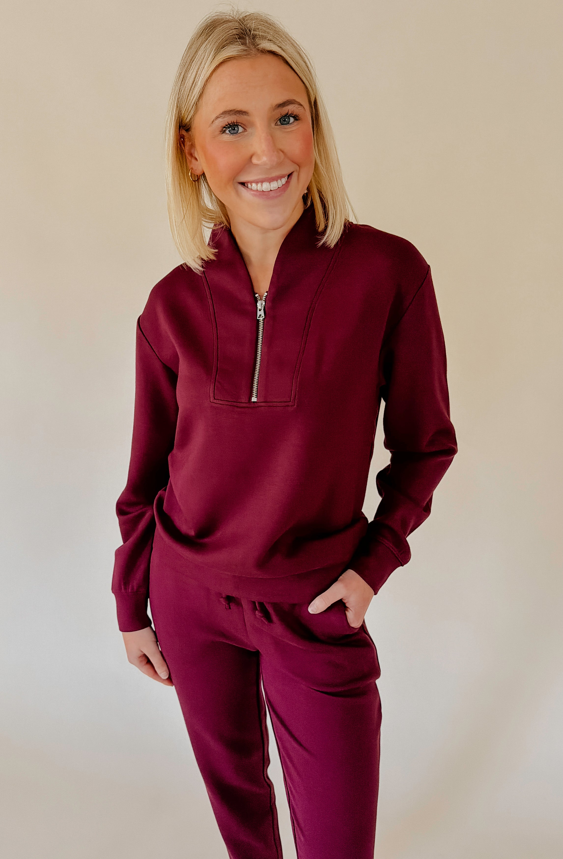 SOFTIES DREAMTECH QUARTER ZIP JOGGER SET