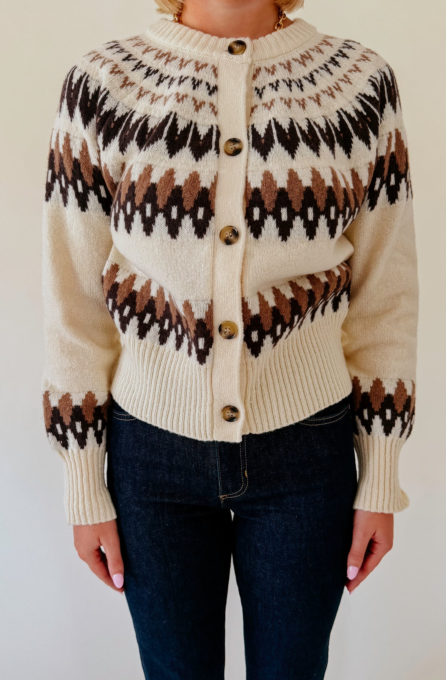COFFEEHOUSE BUTTONED CARDIGAN