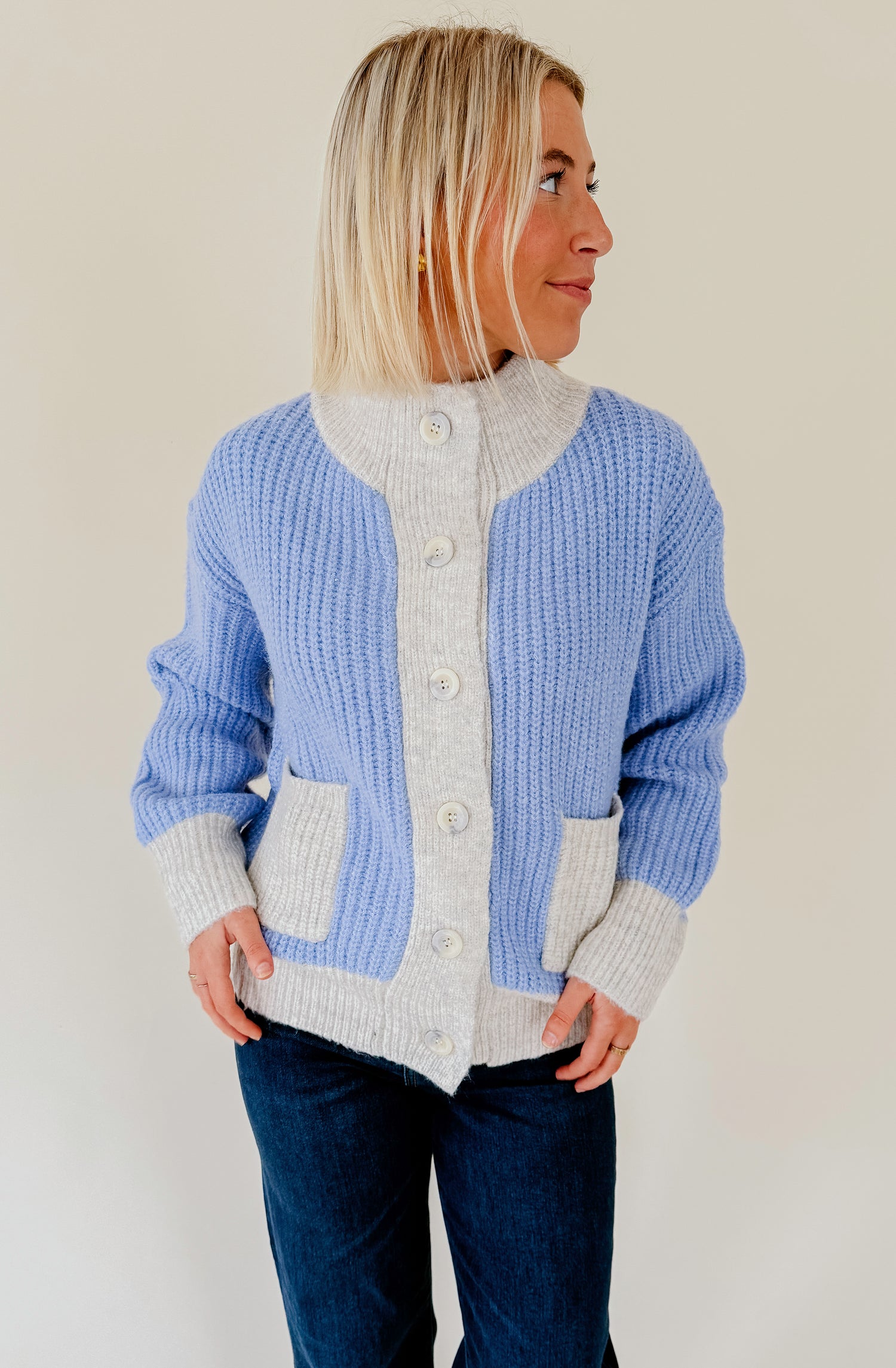 FRNCH CHENILLE POCKET CARDIGAN