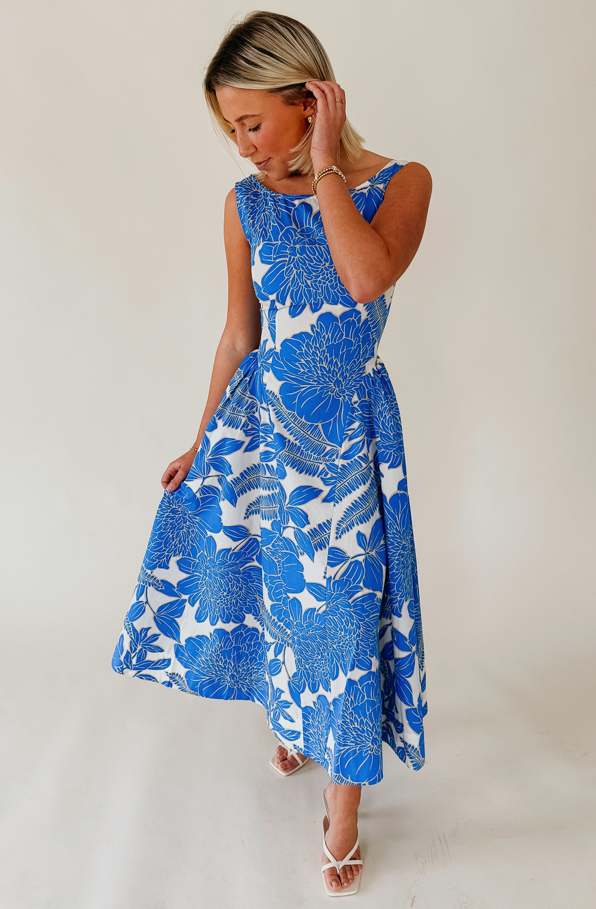 GARDEN PARTY FLORAL MIDI