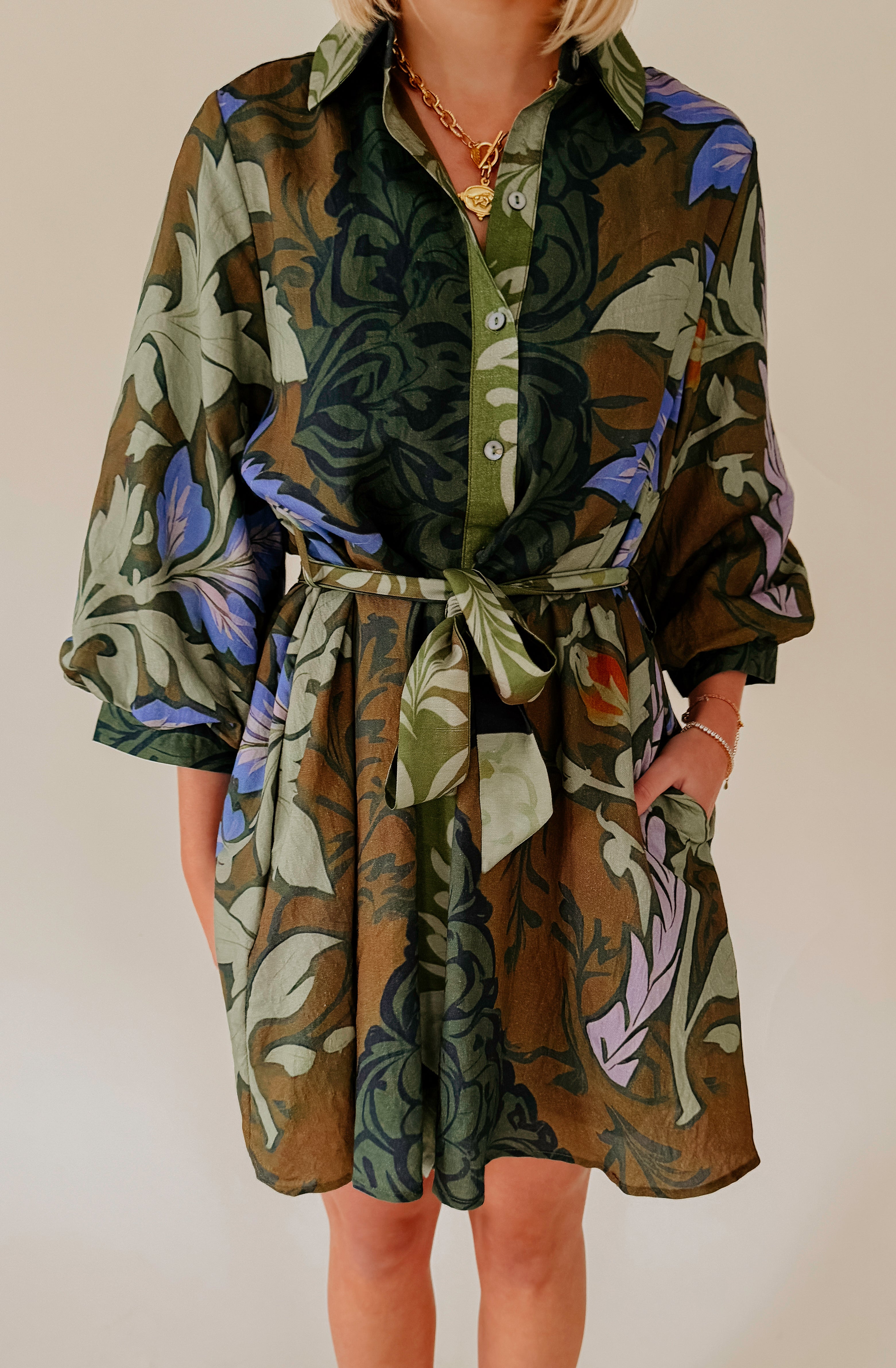 TULUM PRINTED MINI DRESS