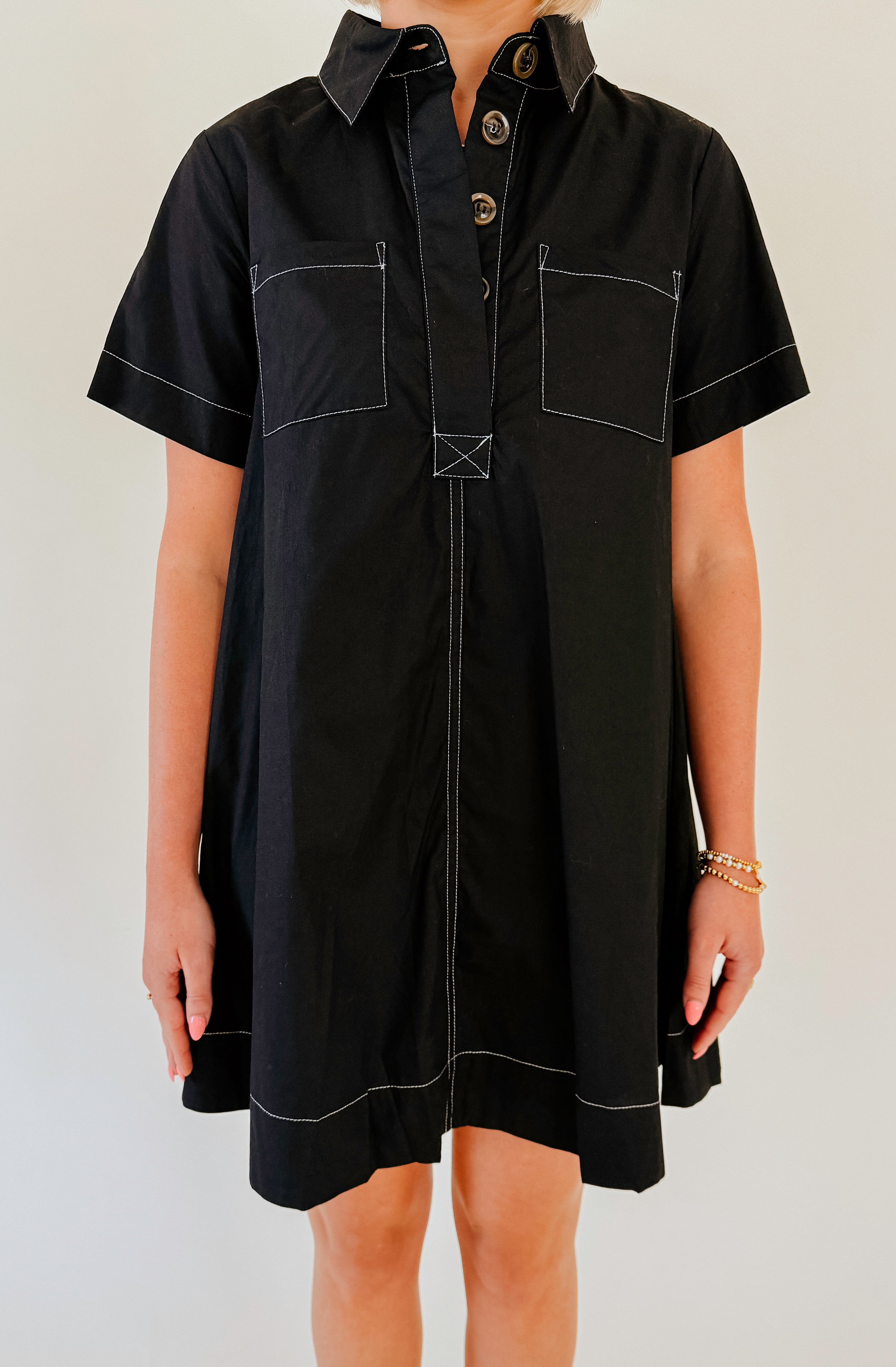 THE ELLA BUTTONED SHIFT DRESS