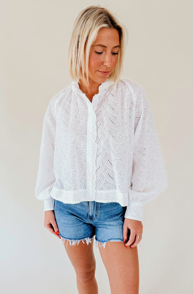 FRNCH BUTTONED BLOUSE