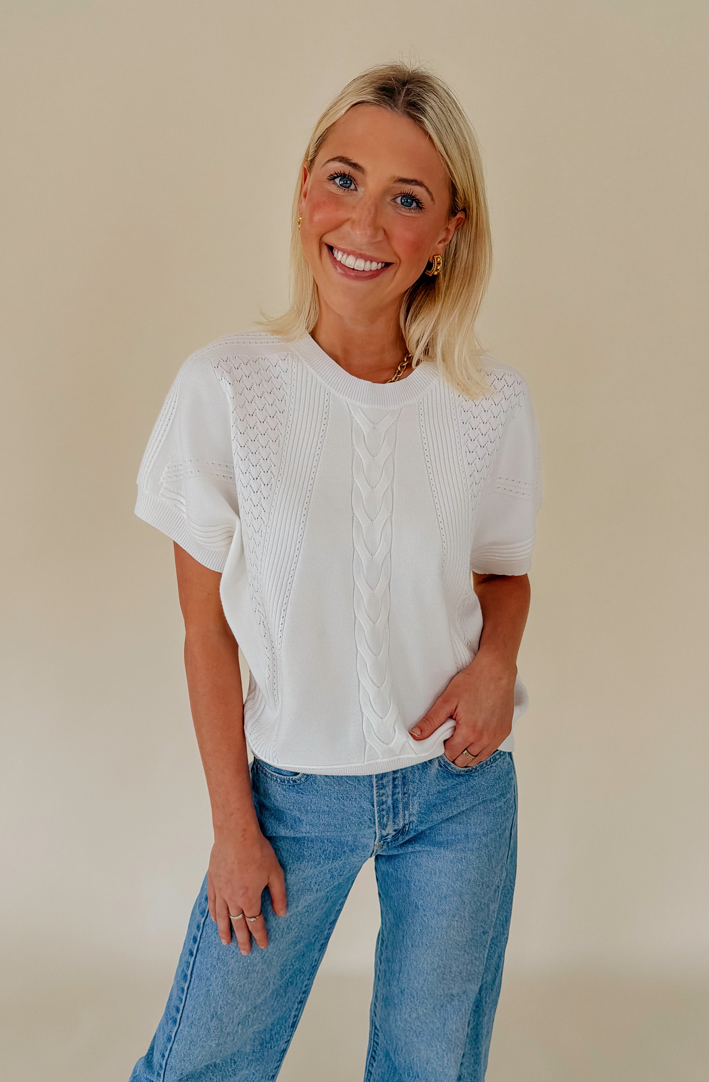 THE REMI LIGHT KNIT SWEATER TEE