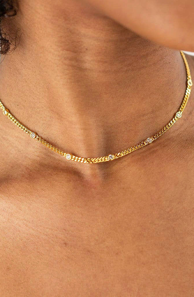 BRENDA GRANDS CZ DAINTY CHOKER