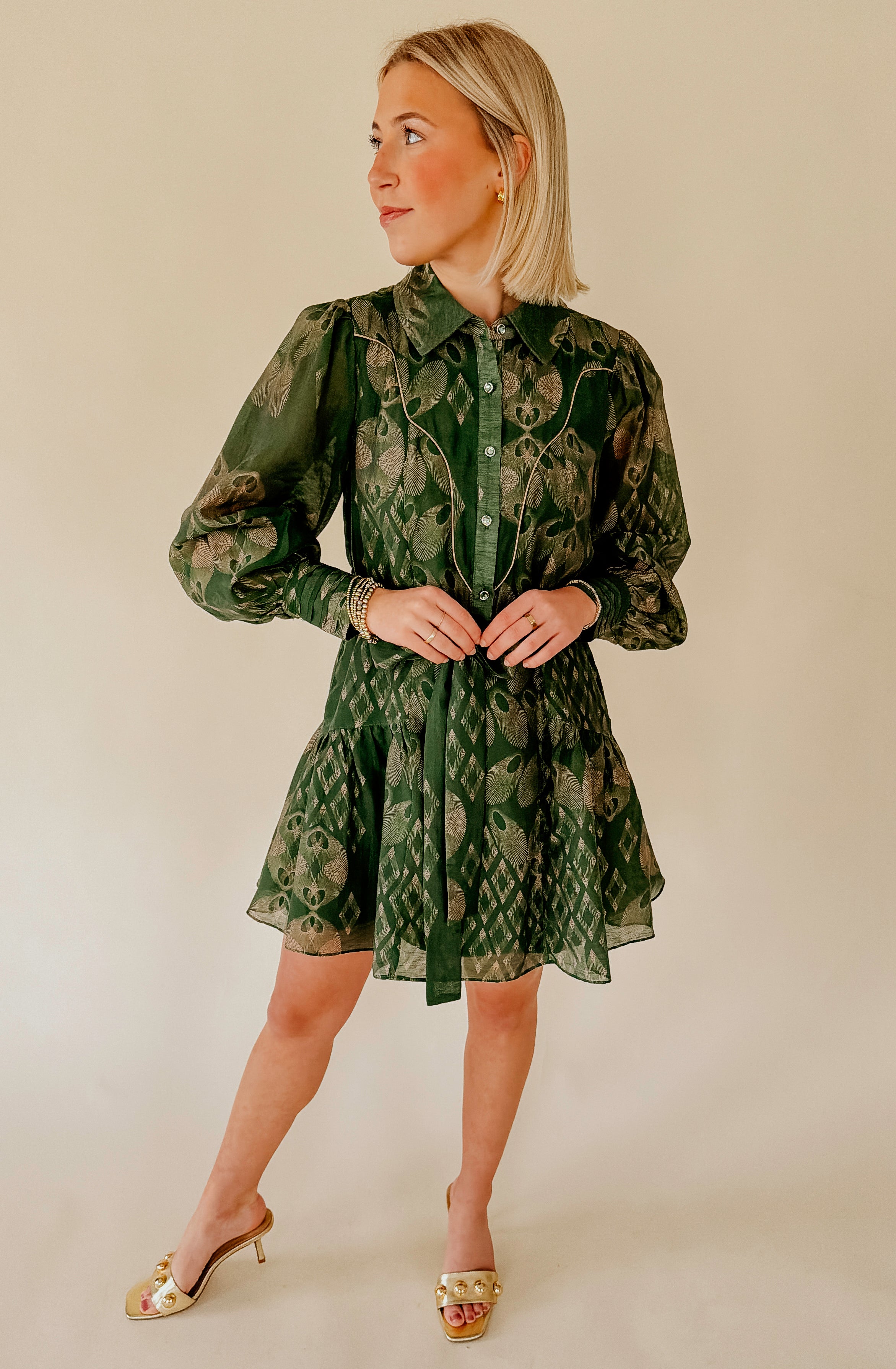 CIEBON ABBOTT PRINTED MINI DRESS