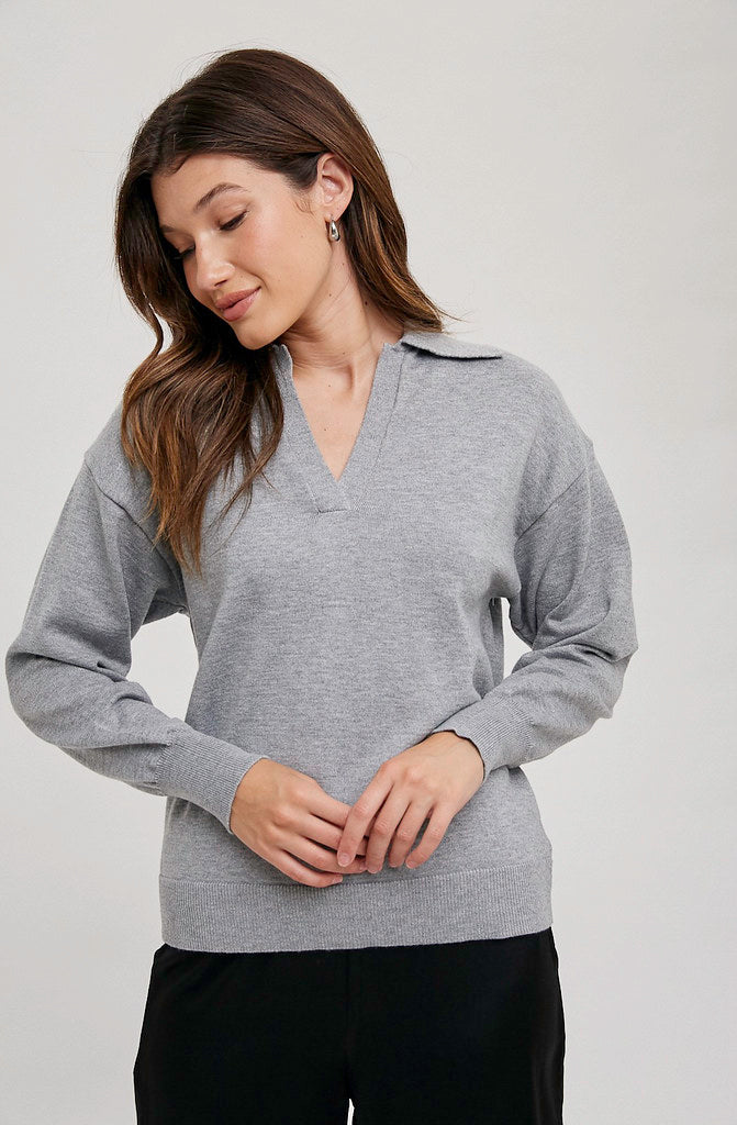 COLLAR LATER COLLARED SWEATER