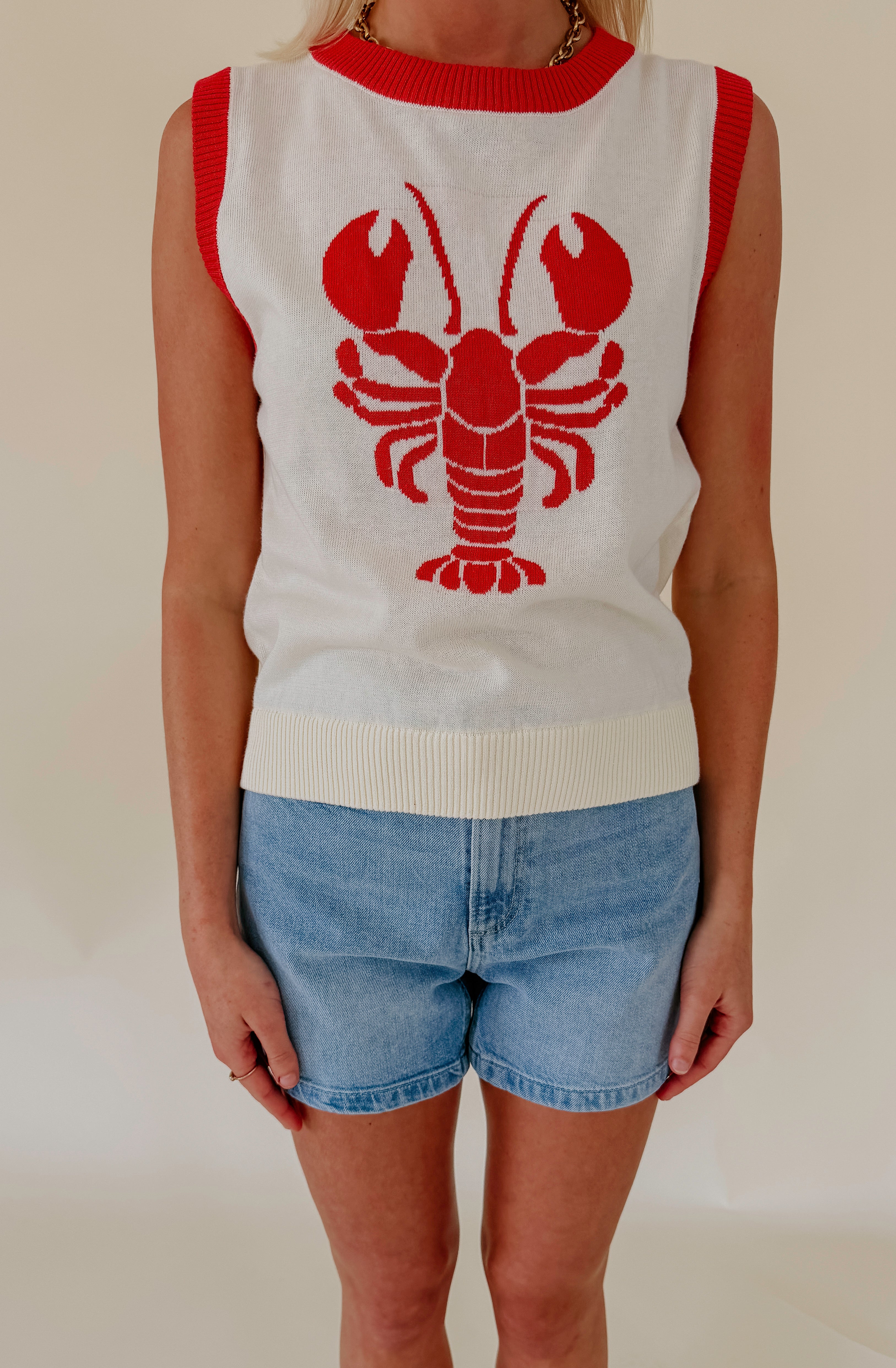 CAJUN SHRIMP LIGHT SWEATER TANK