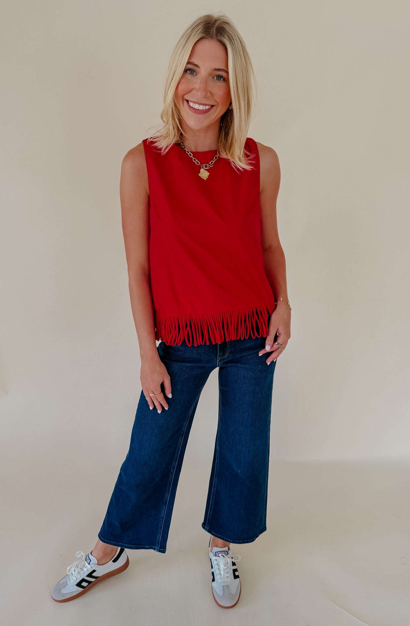 RUFFLE SOME FEATHERS FRINGE BLOUSE