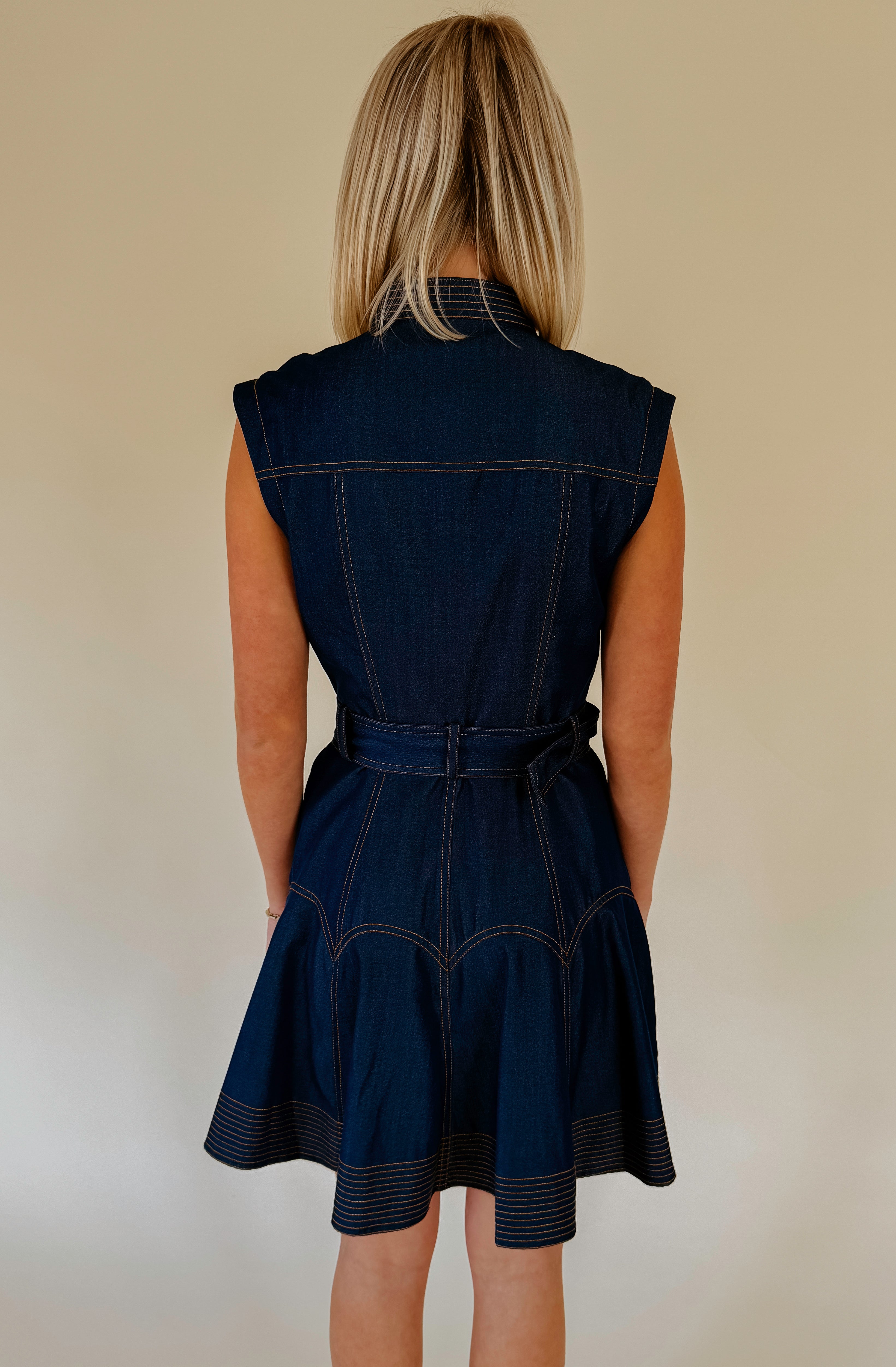CIEBON BELTED MINI DRESS