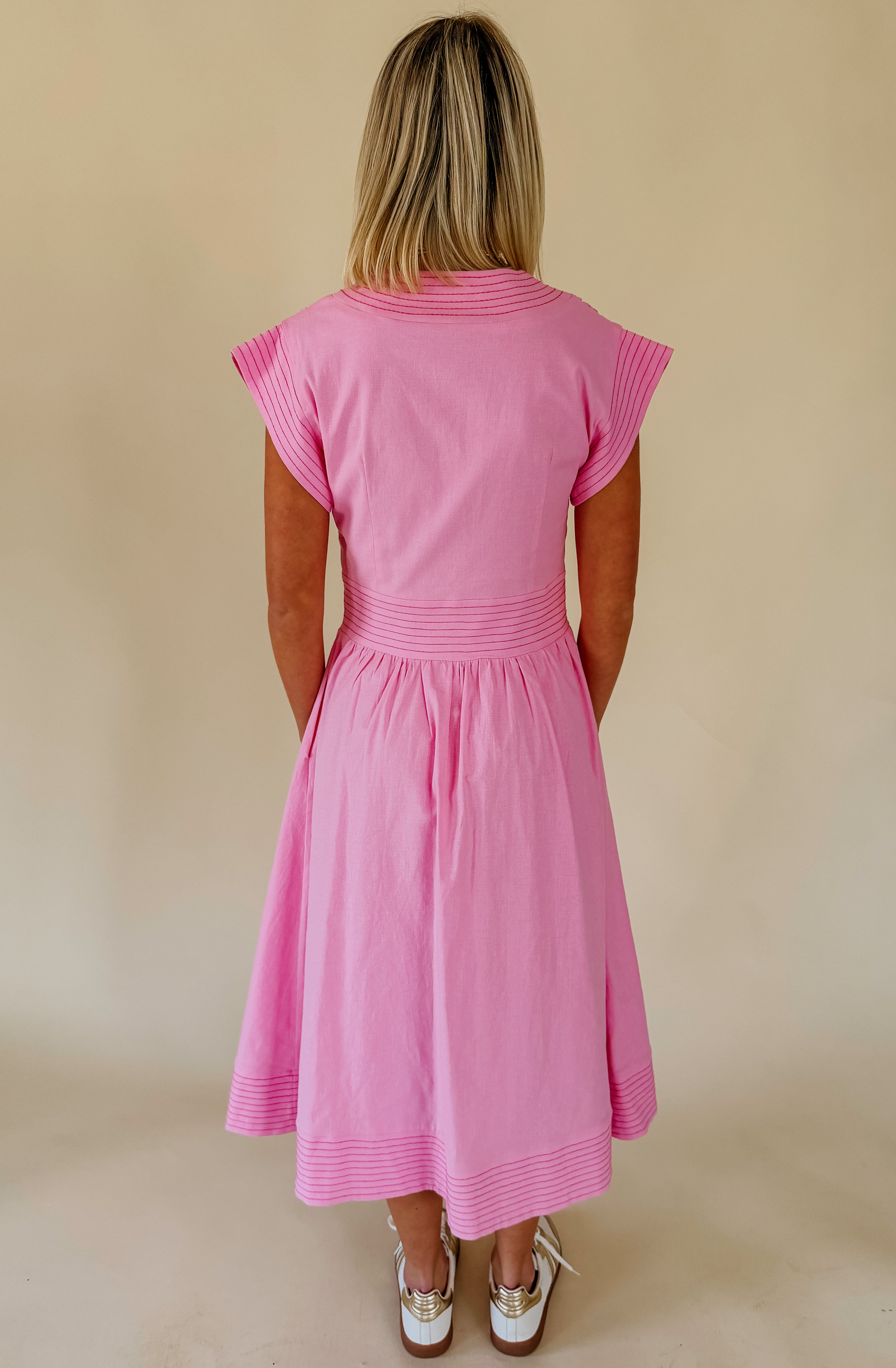 THE MEG STITCHED MIDI DRESS