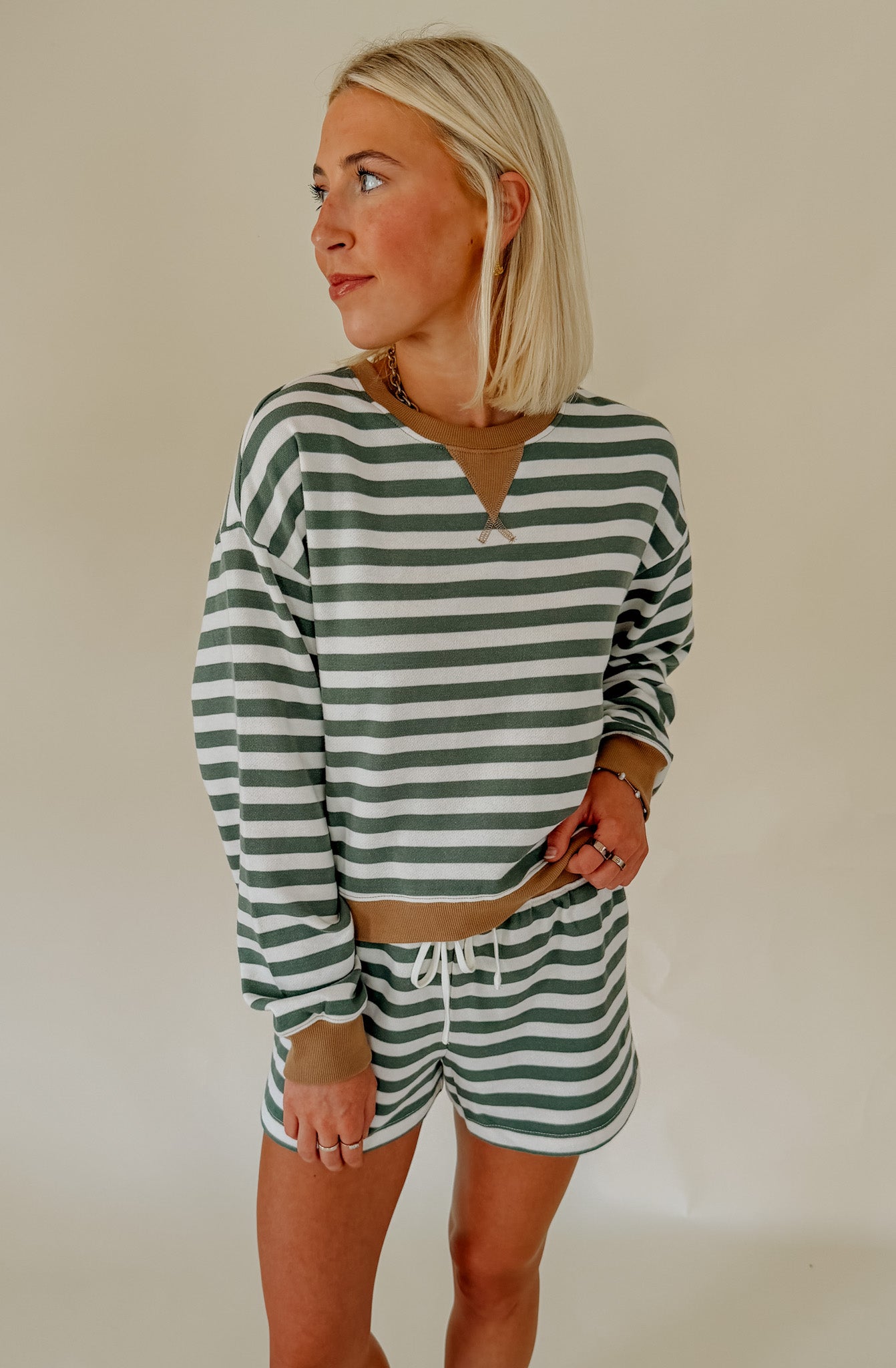 Z SUPPLY LOW KEY STRIPE SWEATSHIRT