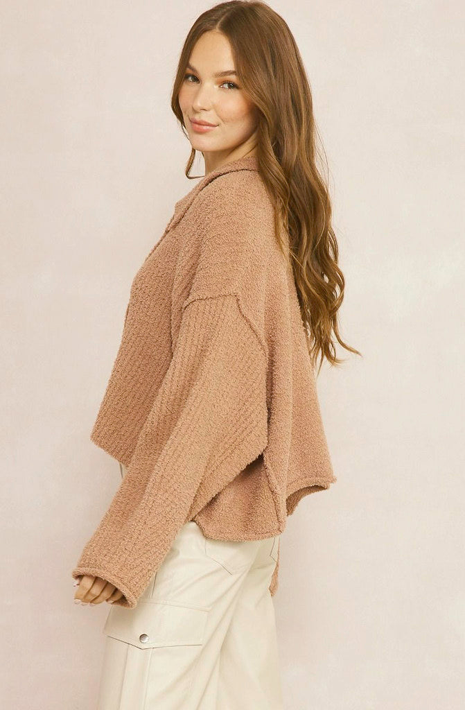 COZIED UP BUTTONED SWEATER