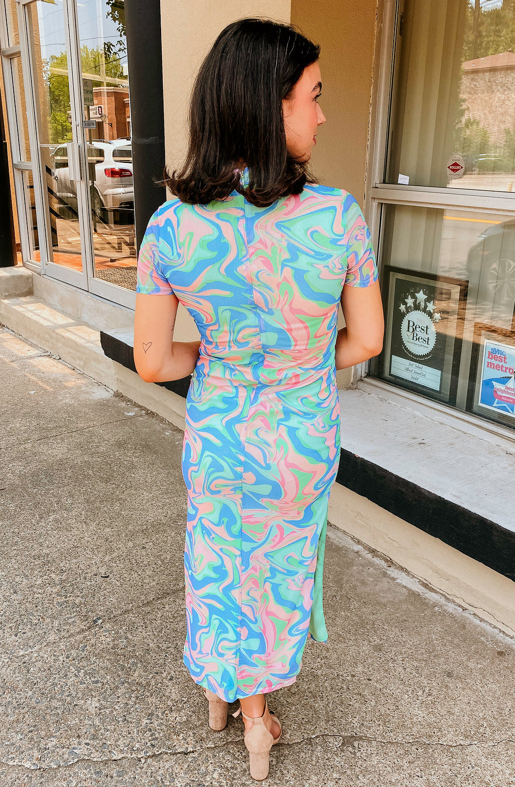 TWIST AND SHOUT MIDI DRESS
