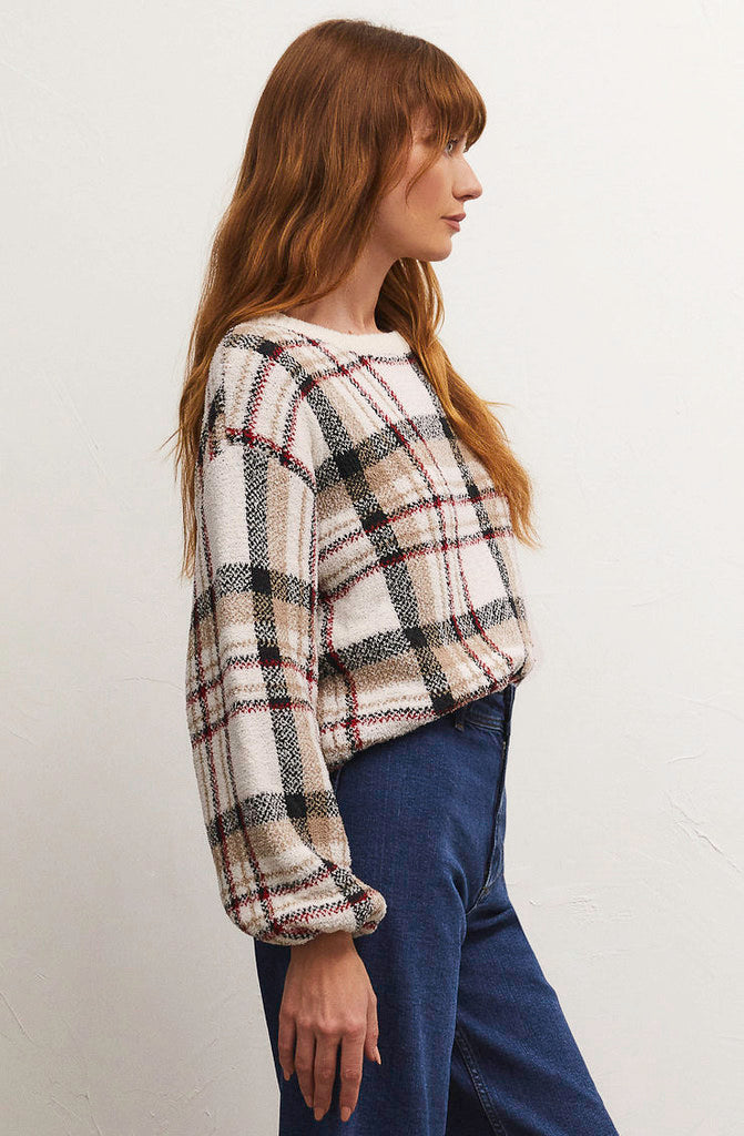 Z SUPPLY SOLANGE PLAID SWEATER