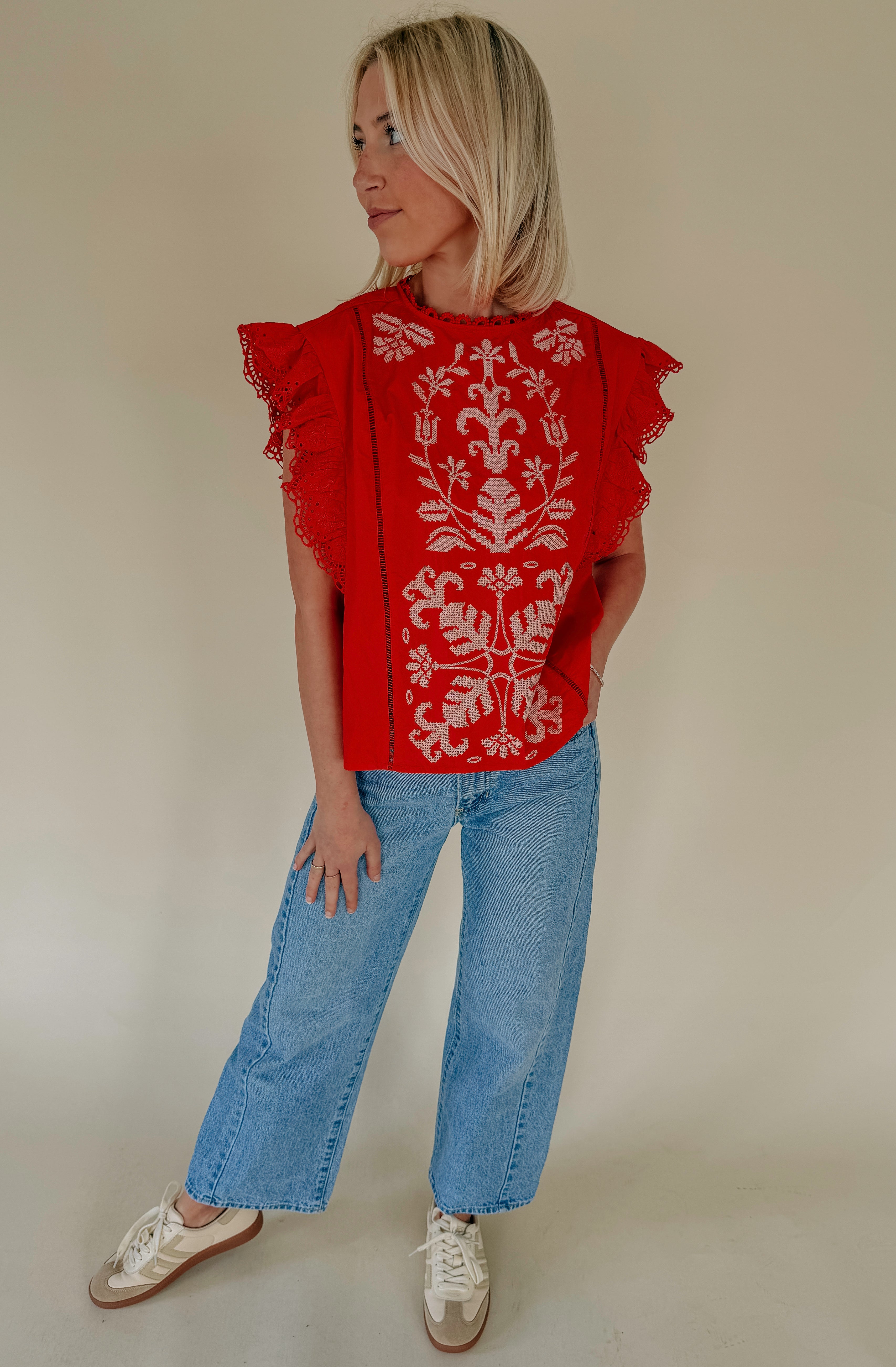 WHERE TO EMBROIDERED BLOUSE