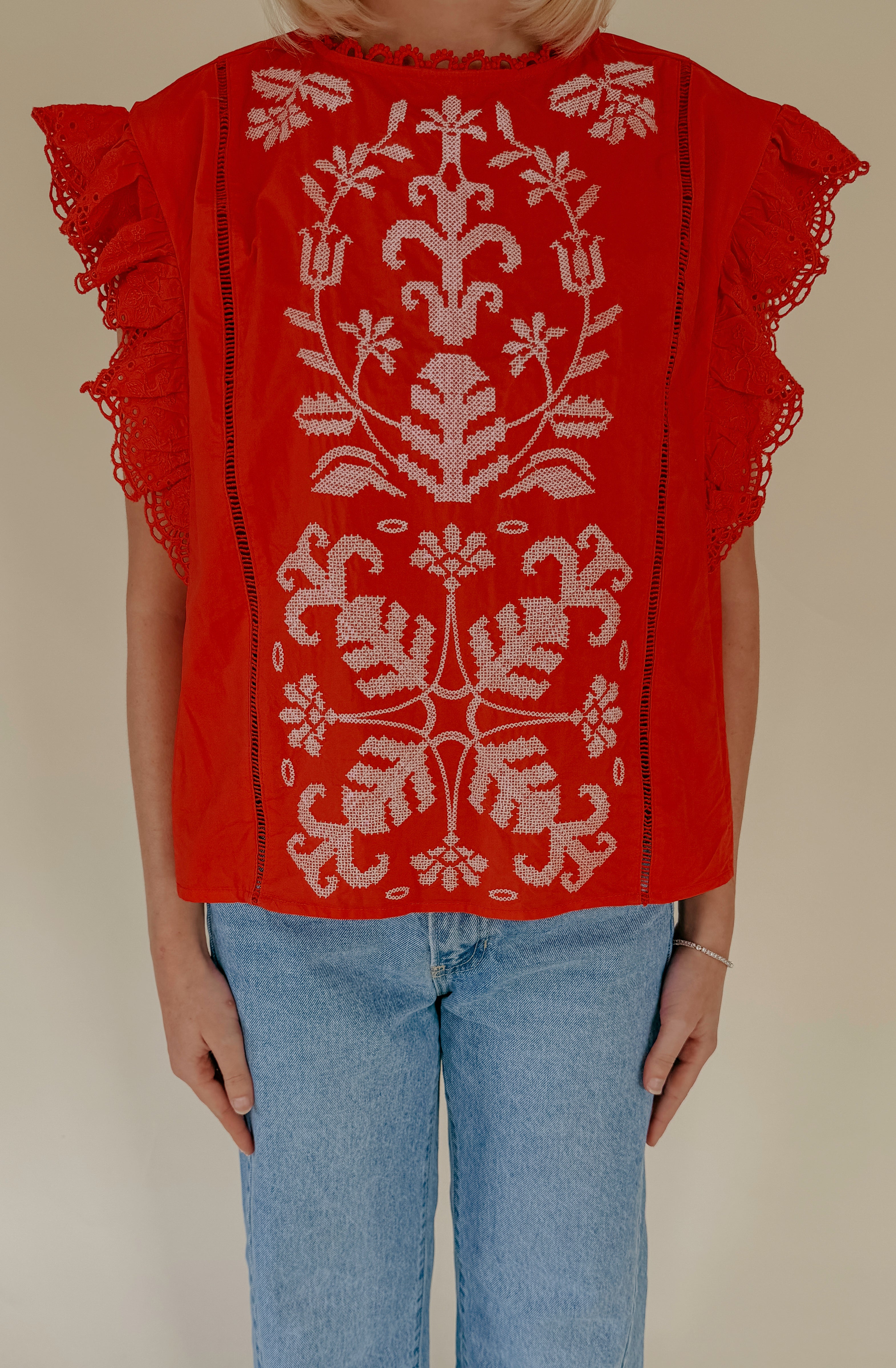 WHERE TO EMBROIDERED BLOUSE