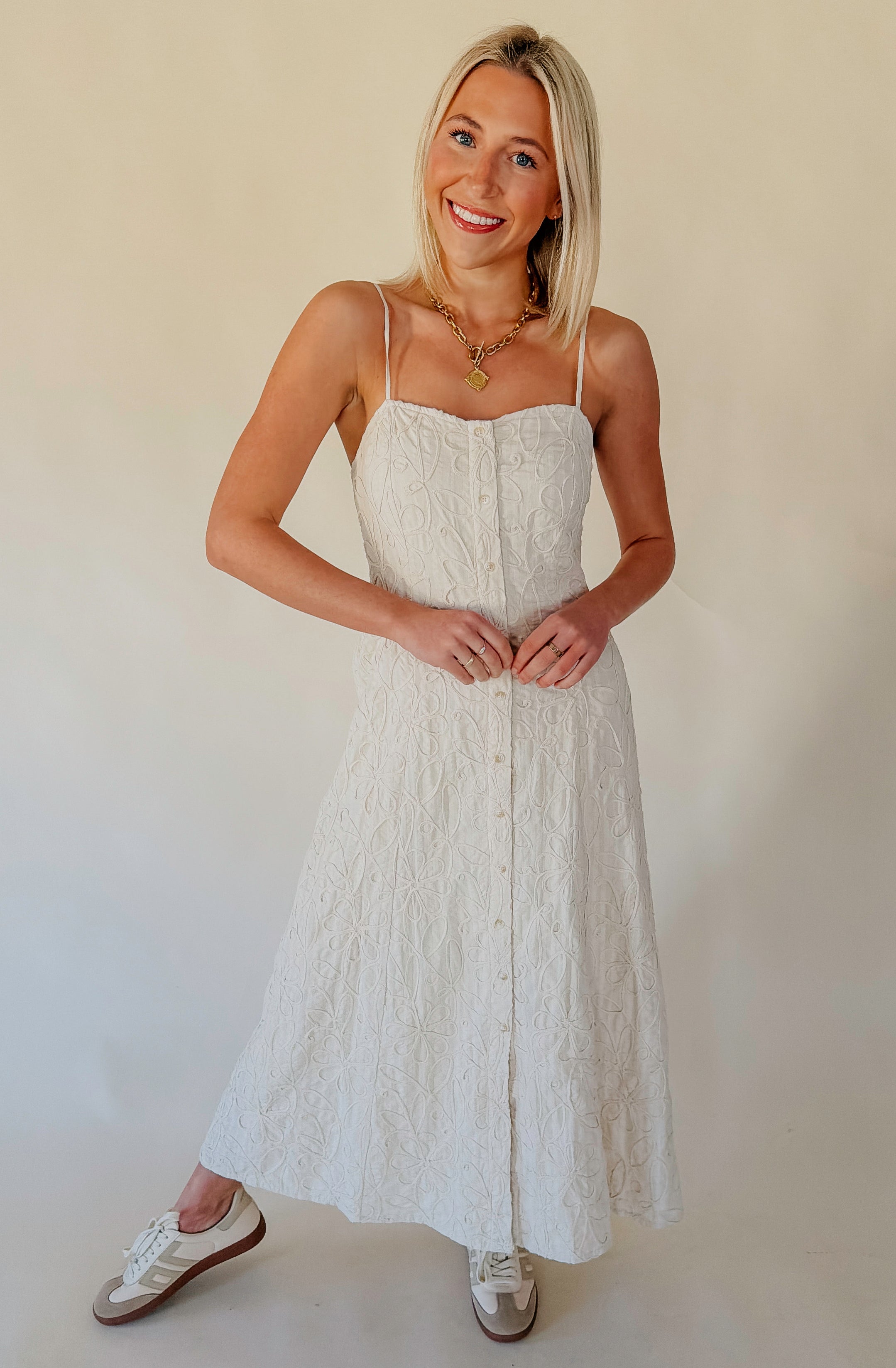 Z SUPPLY ANGEL EYES TEXTURED MIDI DRESS