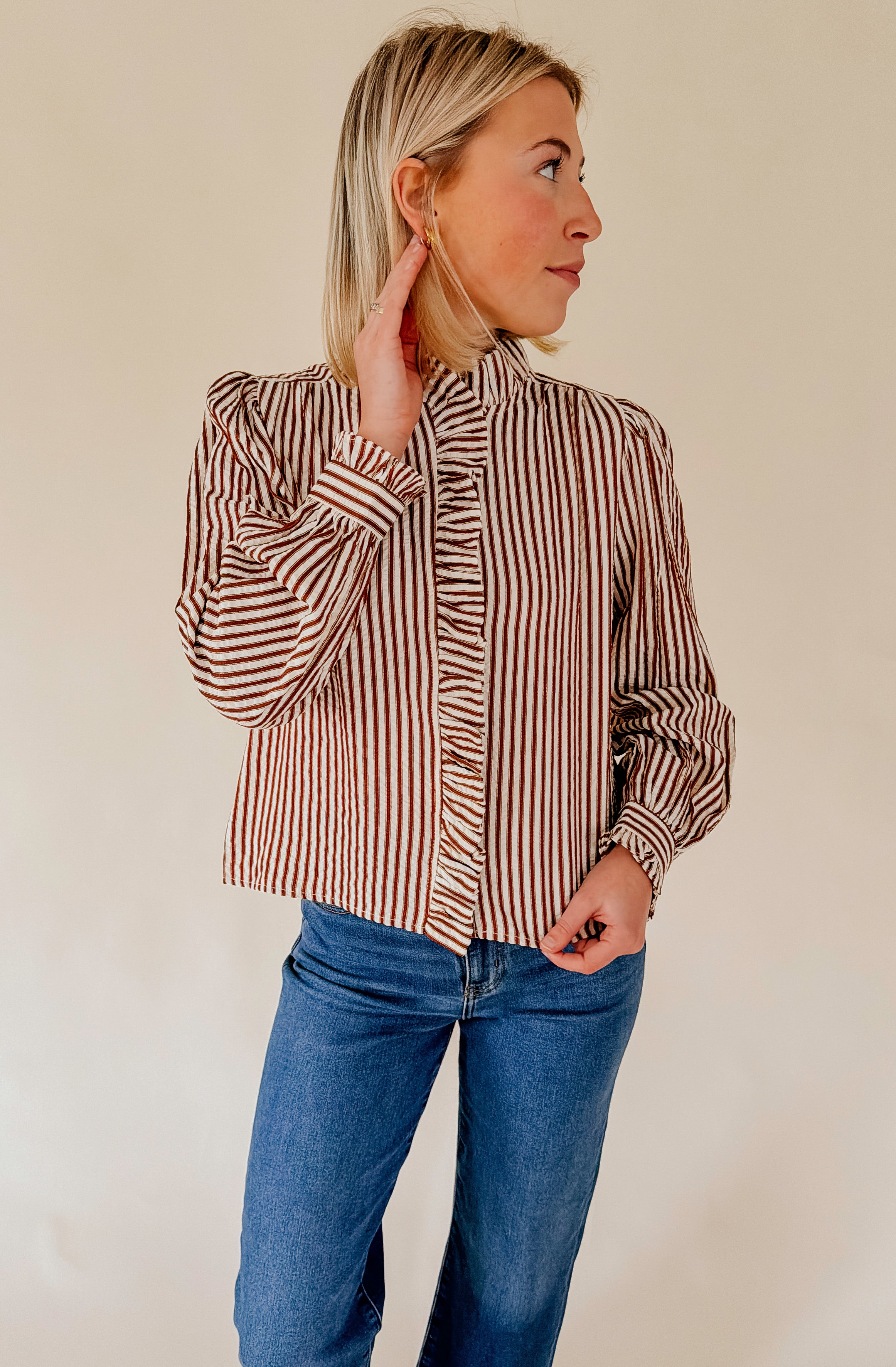 MADE FOR YOU STRIPED BLOUSE
