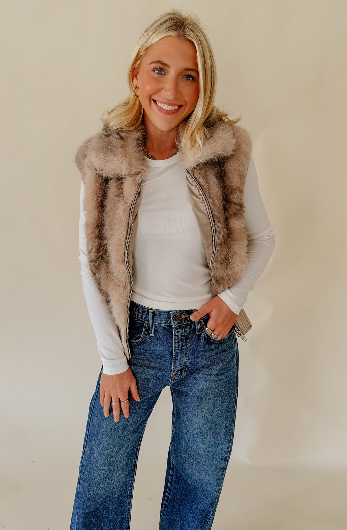 HEARTLOOM AYRA FAUX FUR VEST