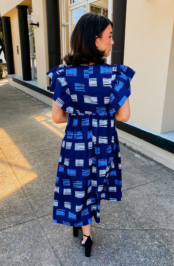 MEDIA MIX MIDI DRESS