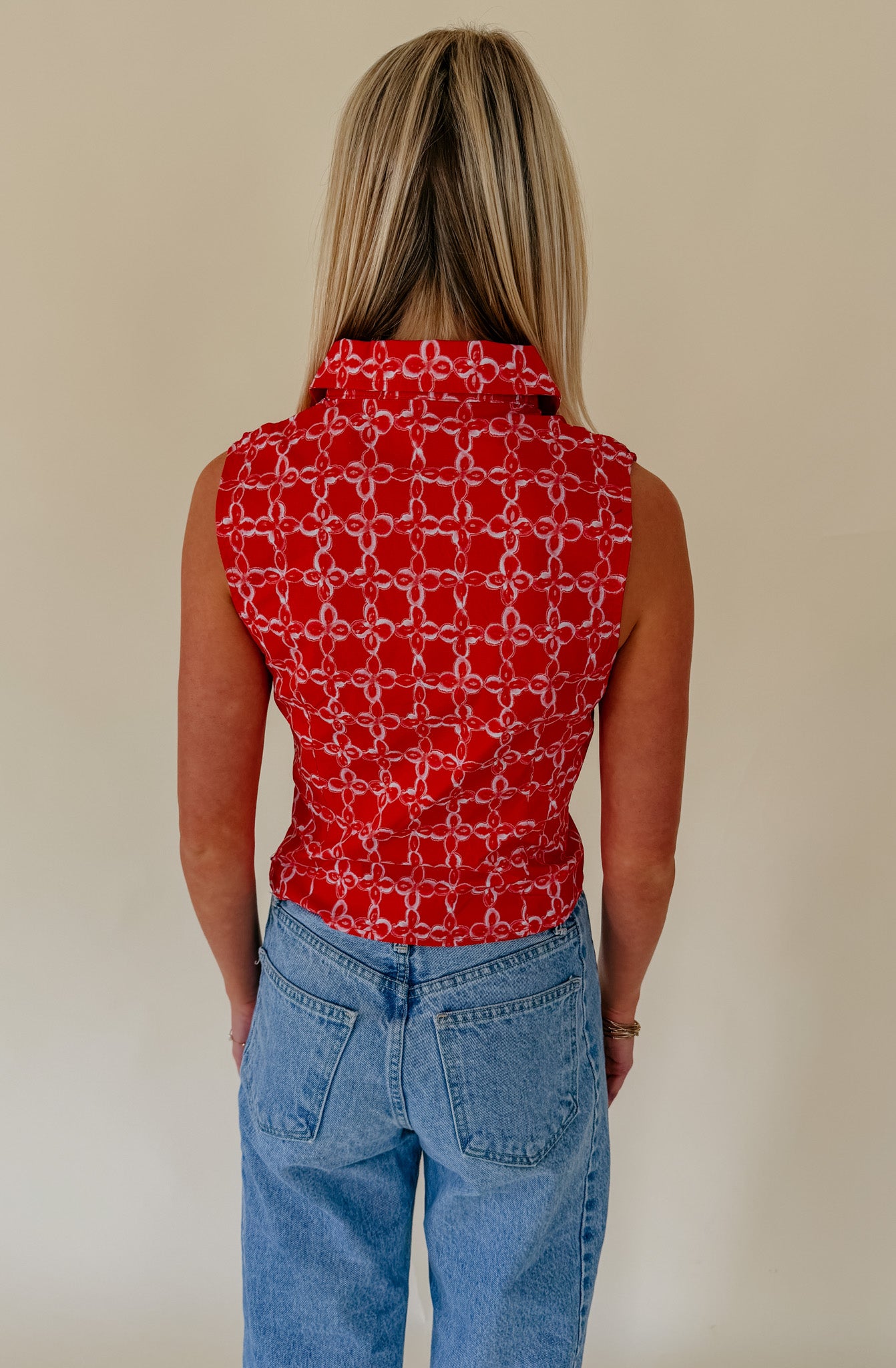 RED-Y FOR IT PLEATED WAIST TANK