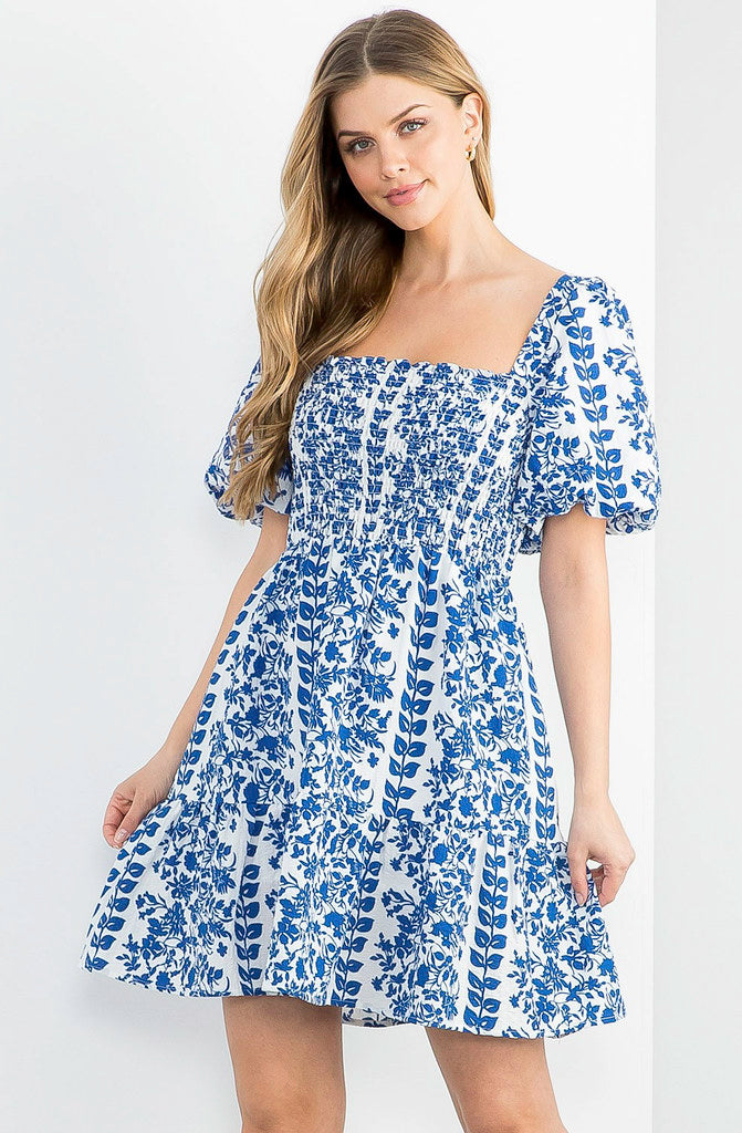 COASTAL BABE SMOCKED DRESS