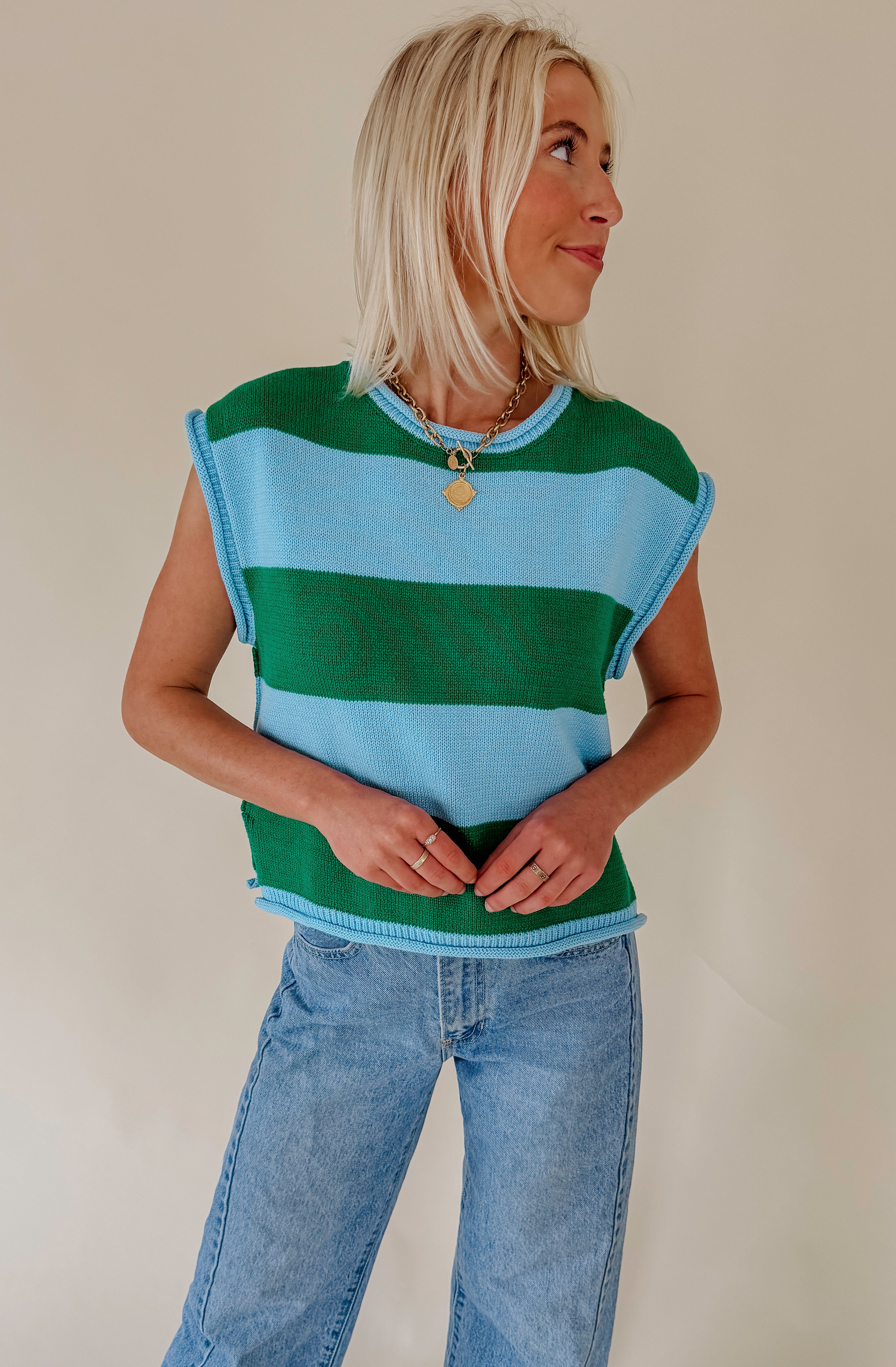 BLOCK IT OUT SWEATER TANK