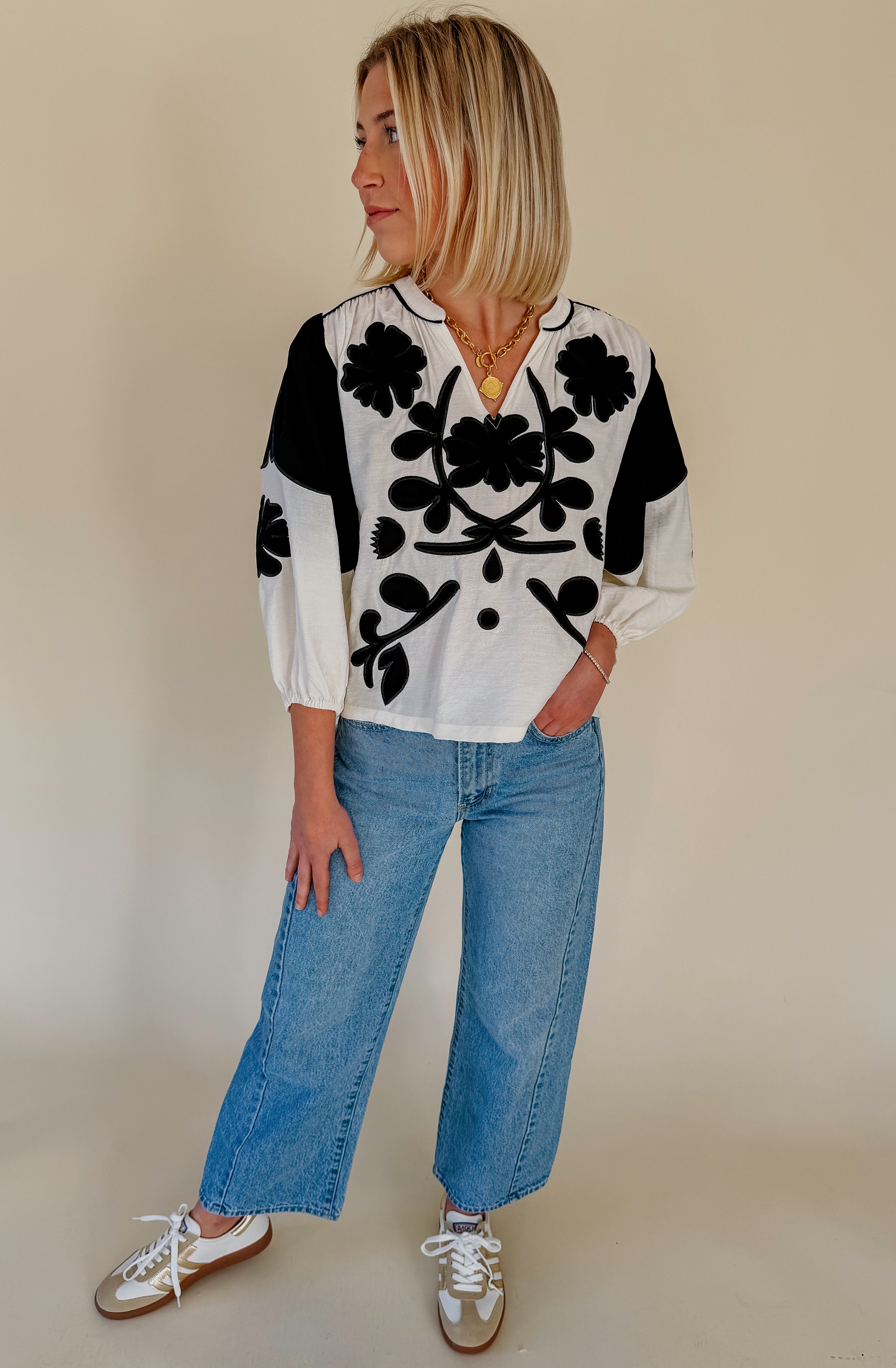 CHANGE OF SEASONS FLORAL BLOUSE
