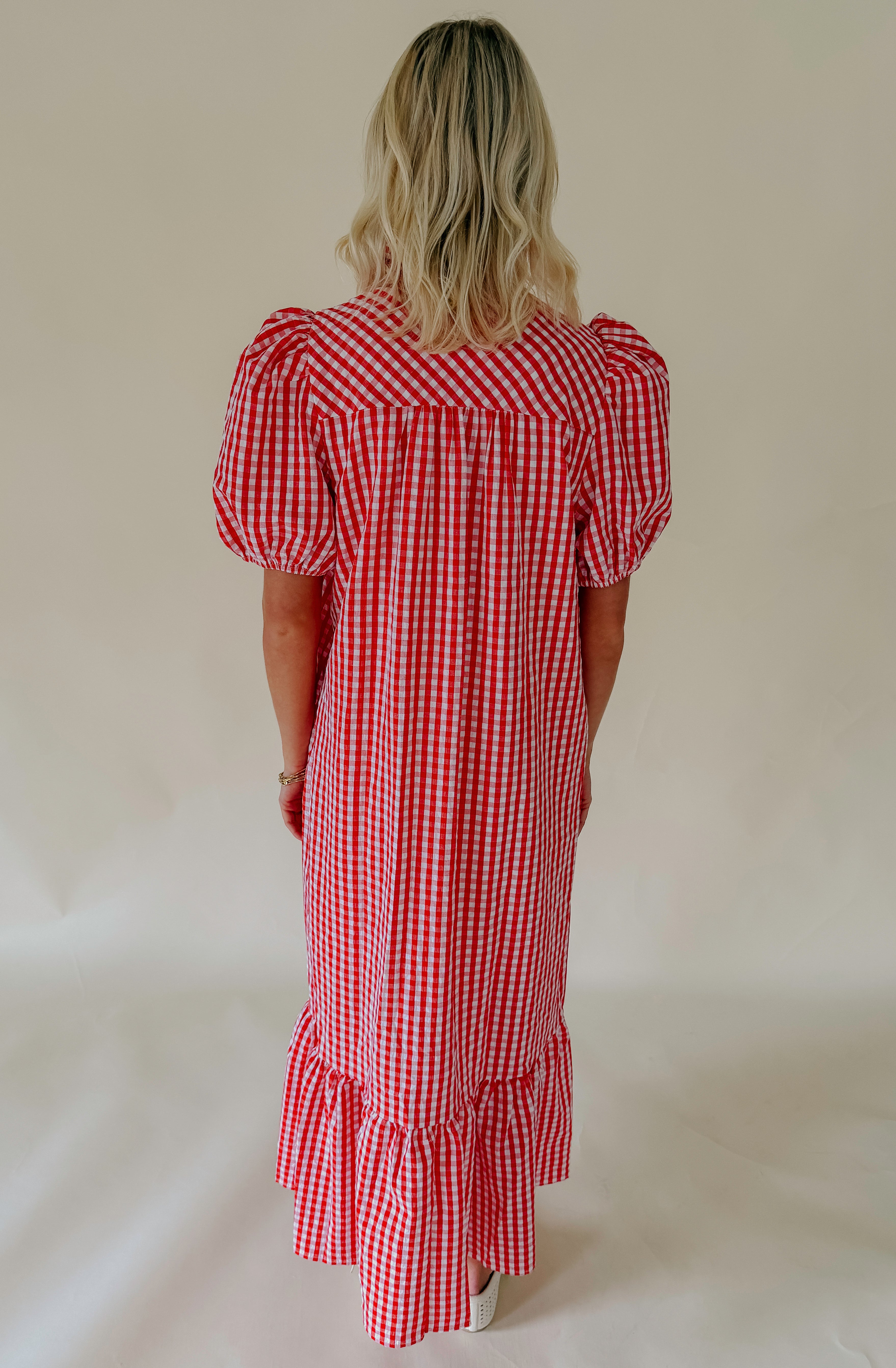 THE BAILEY GINGHAM MIDI DRESS