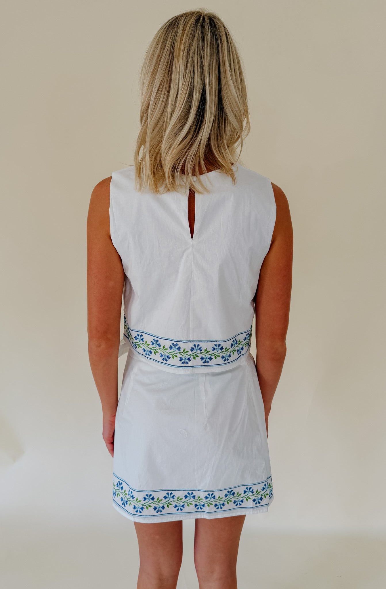 THE CAMILLE EMBROIDERED TANK