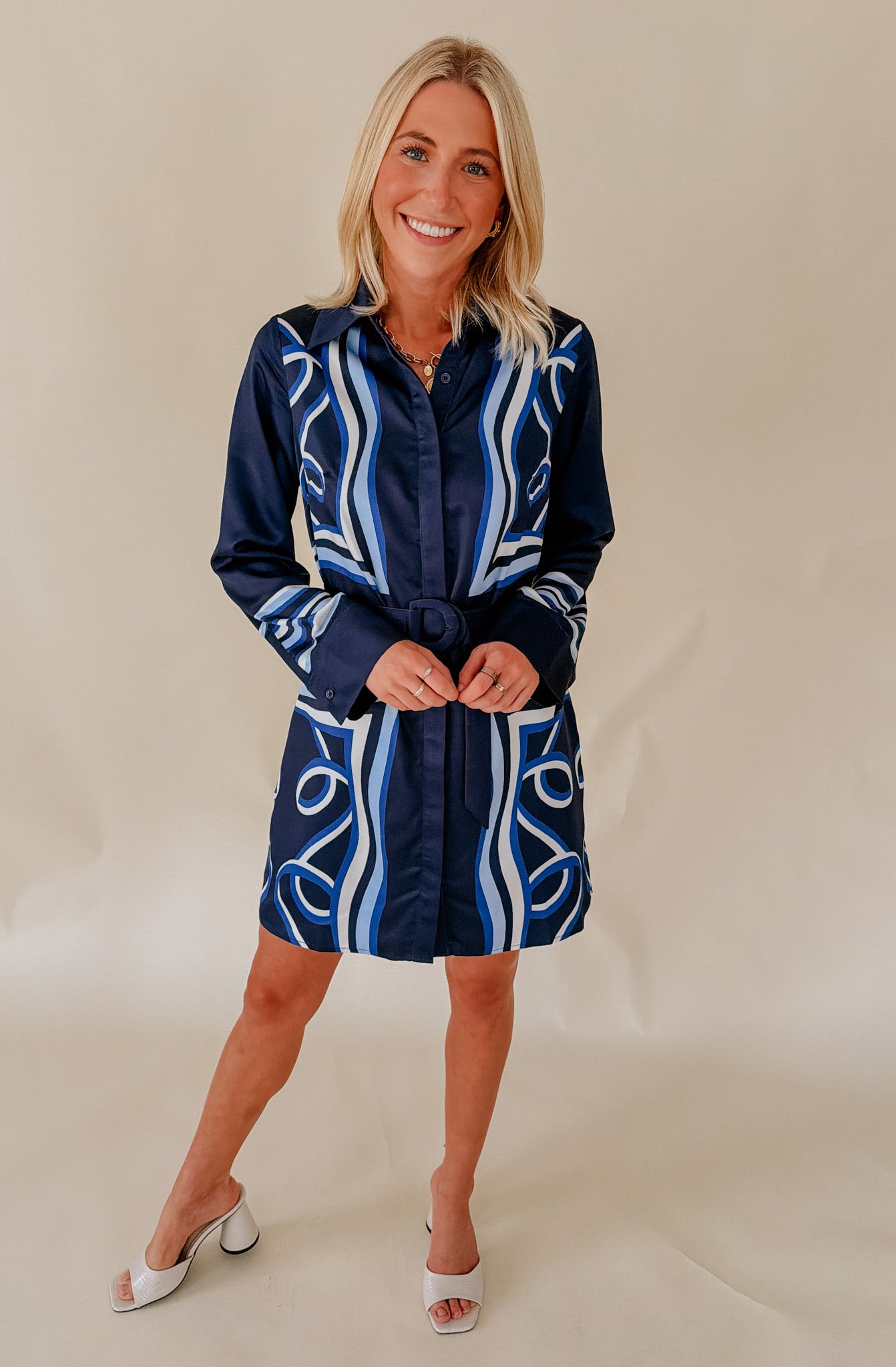 CIEBON JOANNA PRINTED SHIRT DRESS
