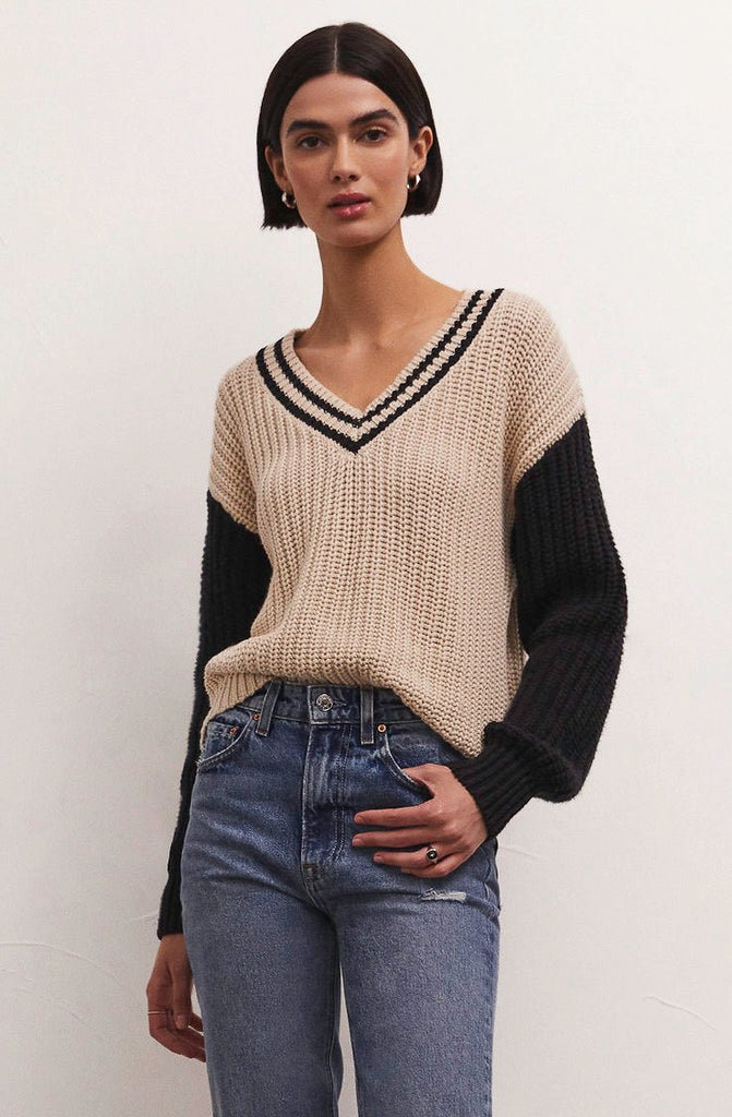 Z SUPPLY HUNTER VARSITY SWEATER