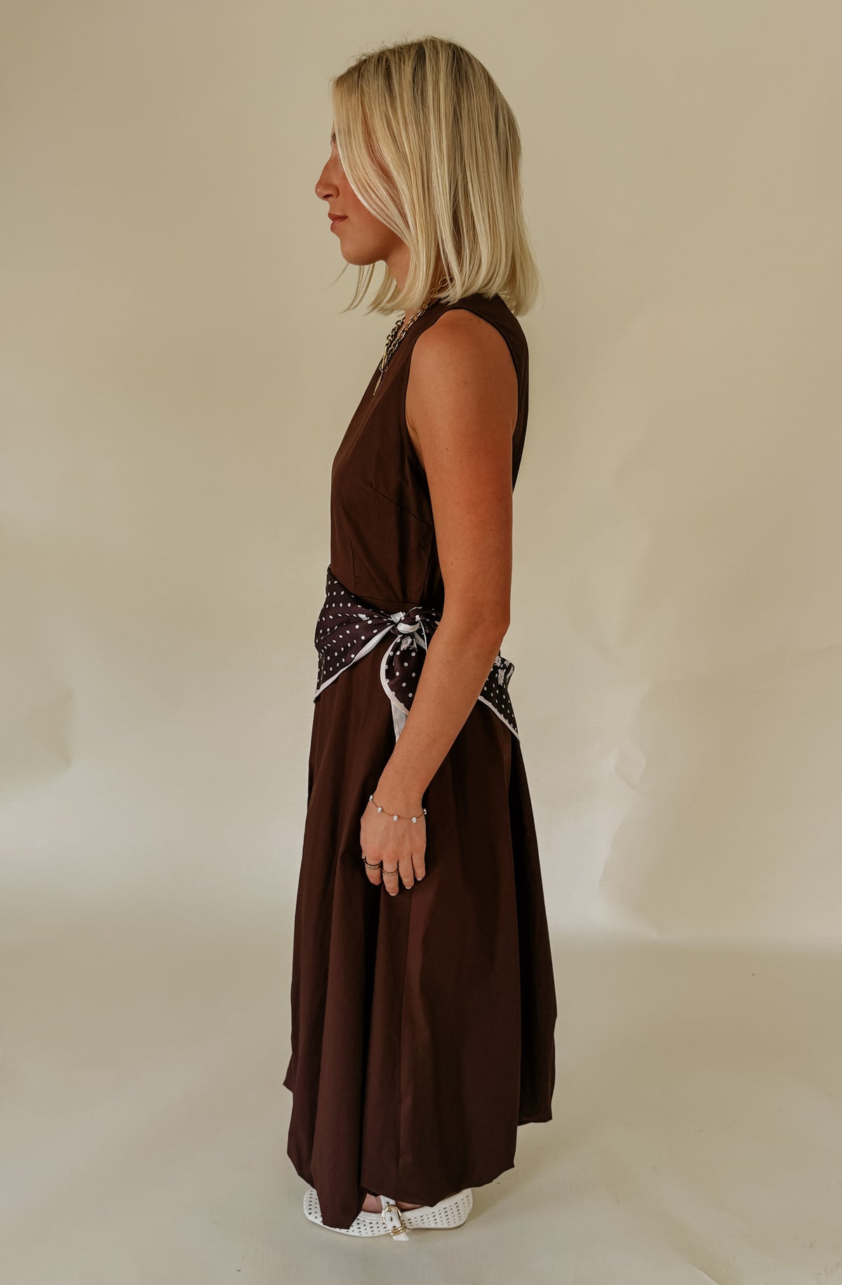 DOUBLED UP BANDANA MIDI DRESS